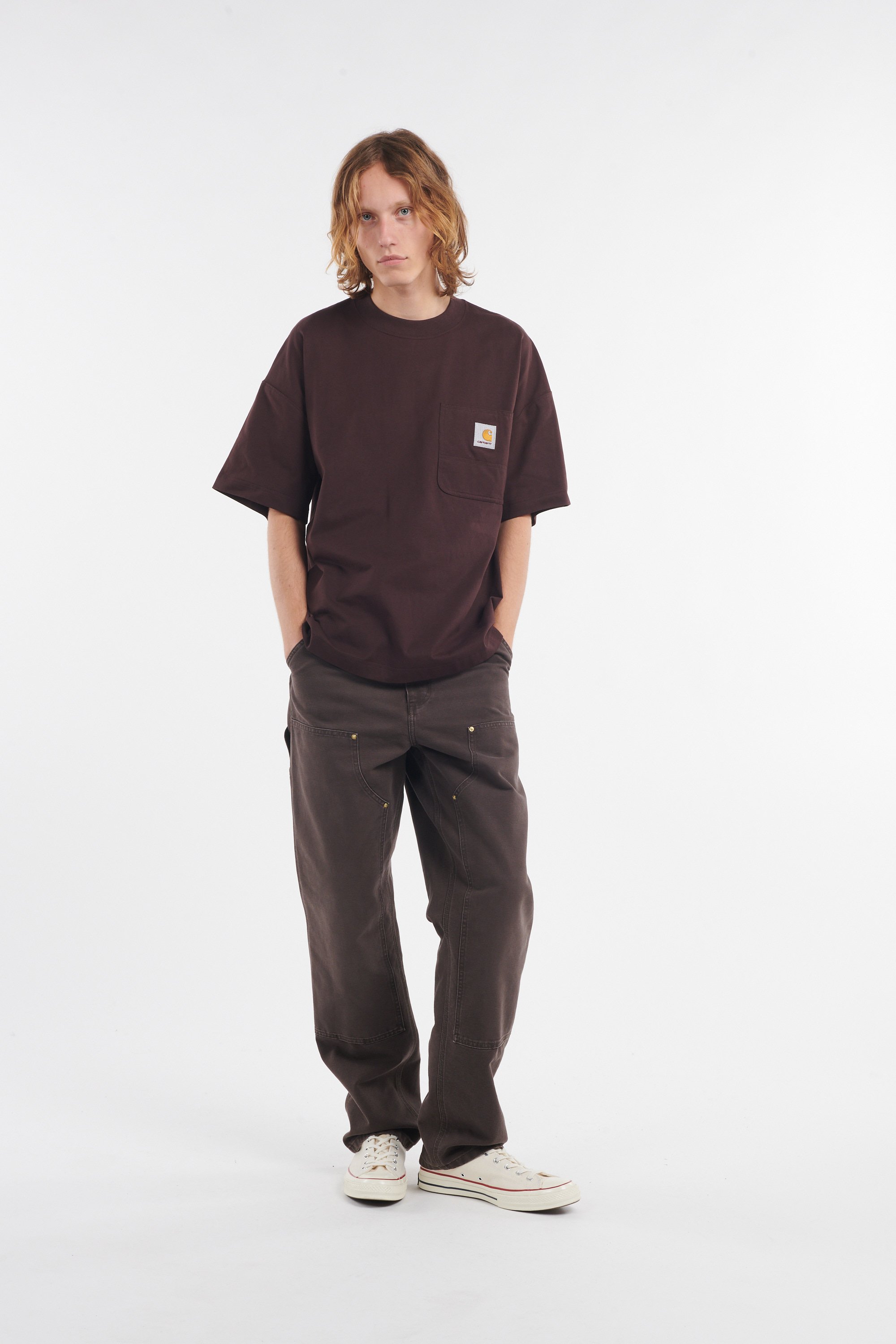 Regular-fit round-neck cotton T-shirt | Brown by CARHARTT WIP Regular-fit round-neck cotton T-shirt Brown