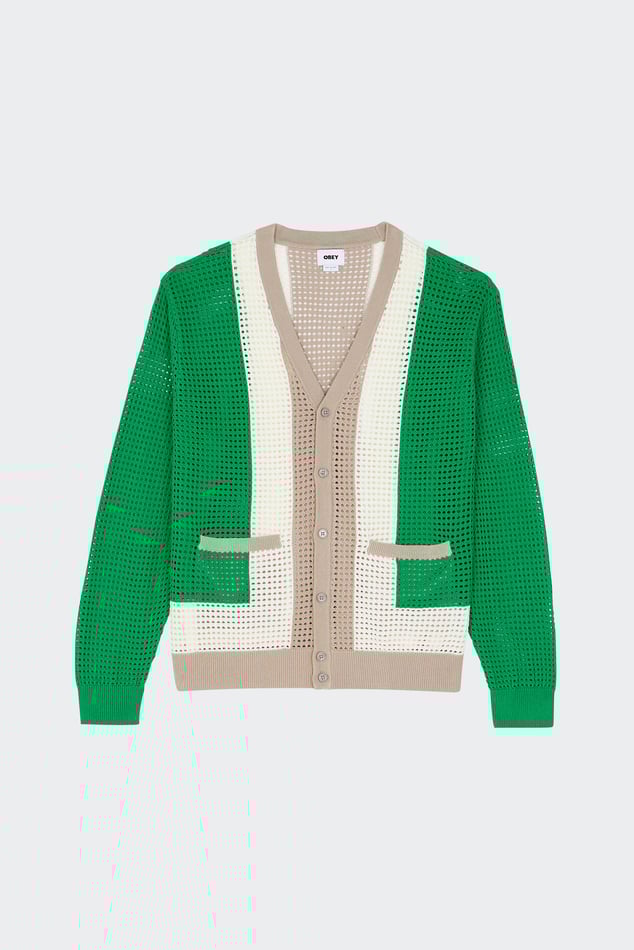 Cardigan Vert Obey Homme Citadium