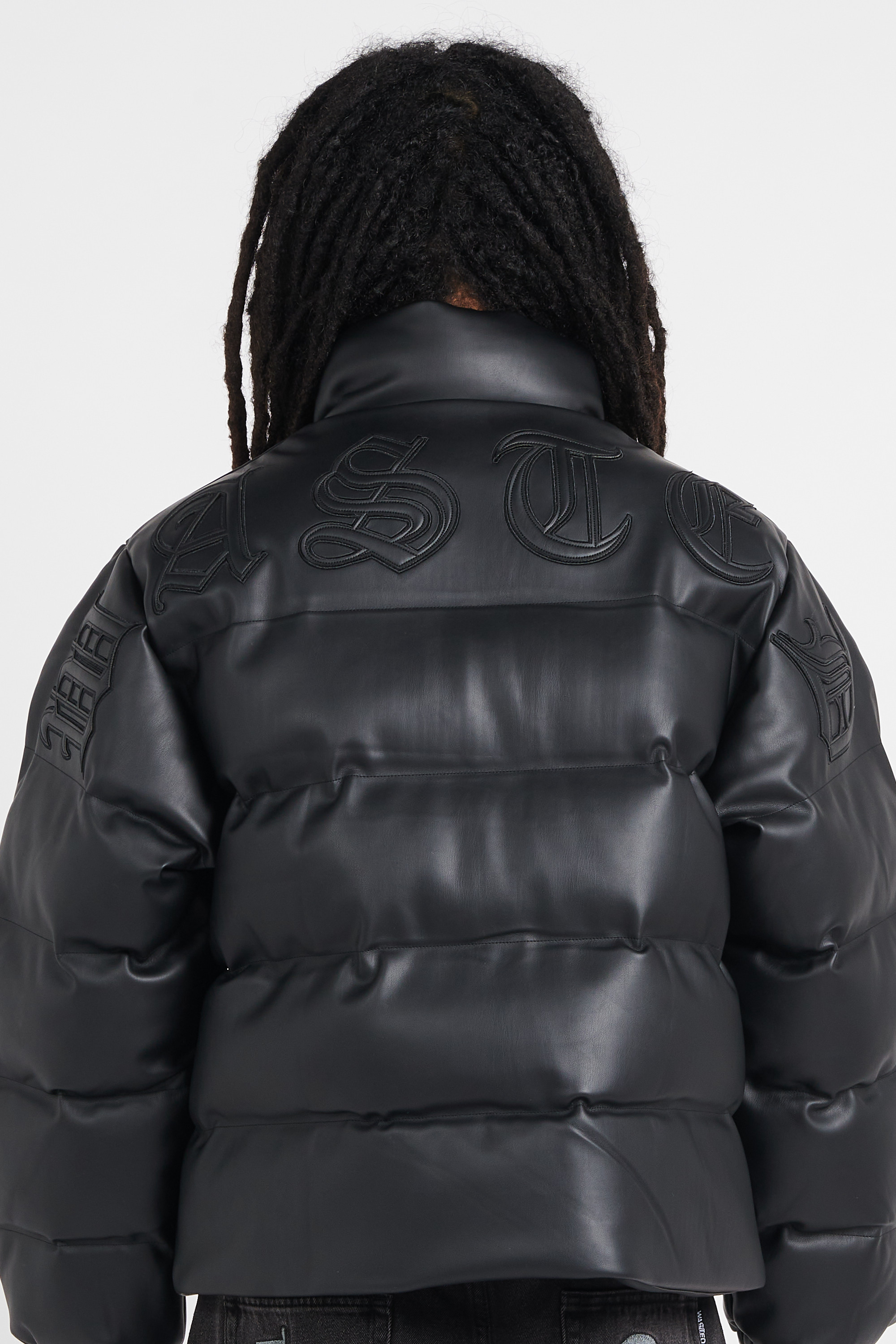 Lightweight quilted padded jacket with high neck Black