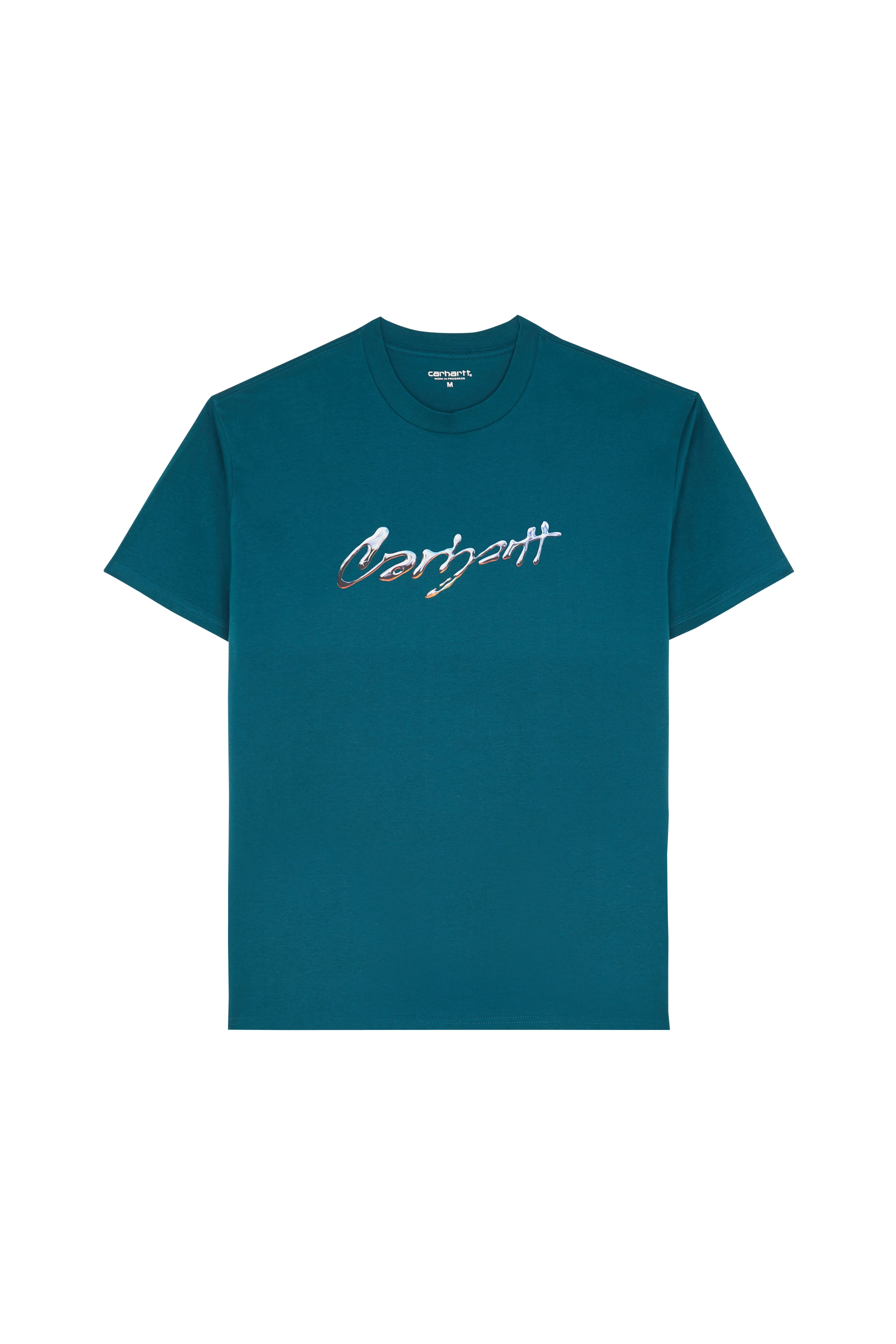 Regular-fit round-neck cotton T-shirt Green