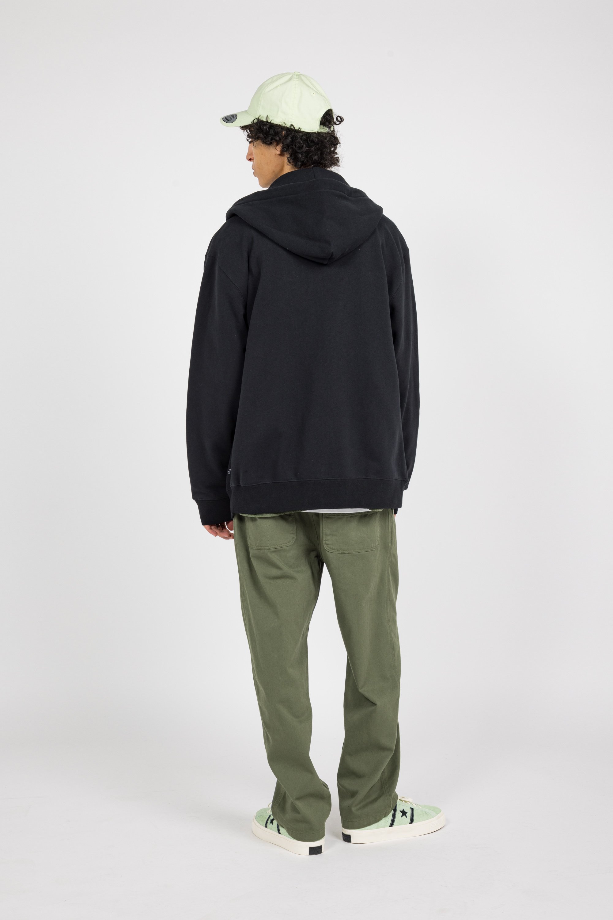 Zippered hoodie Black