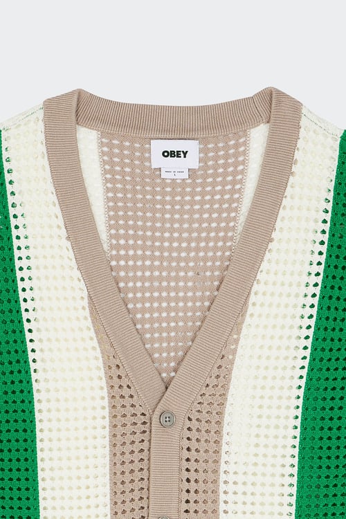 OBEY Cardigan Vert