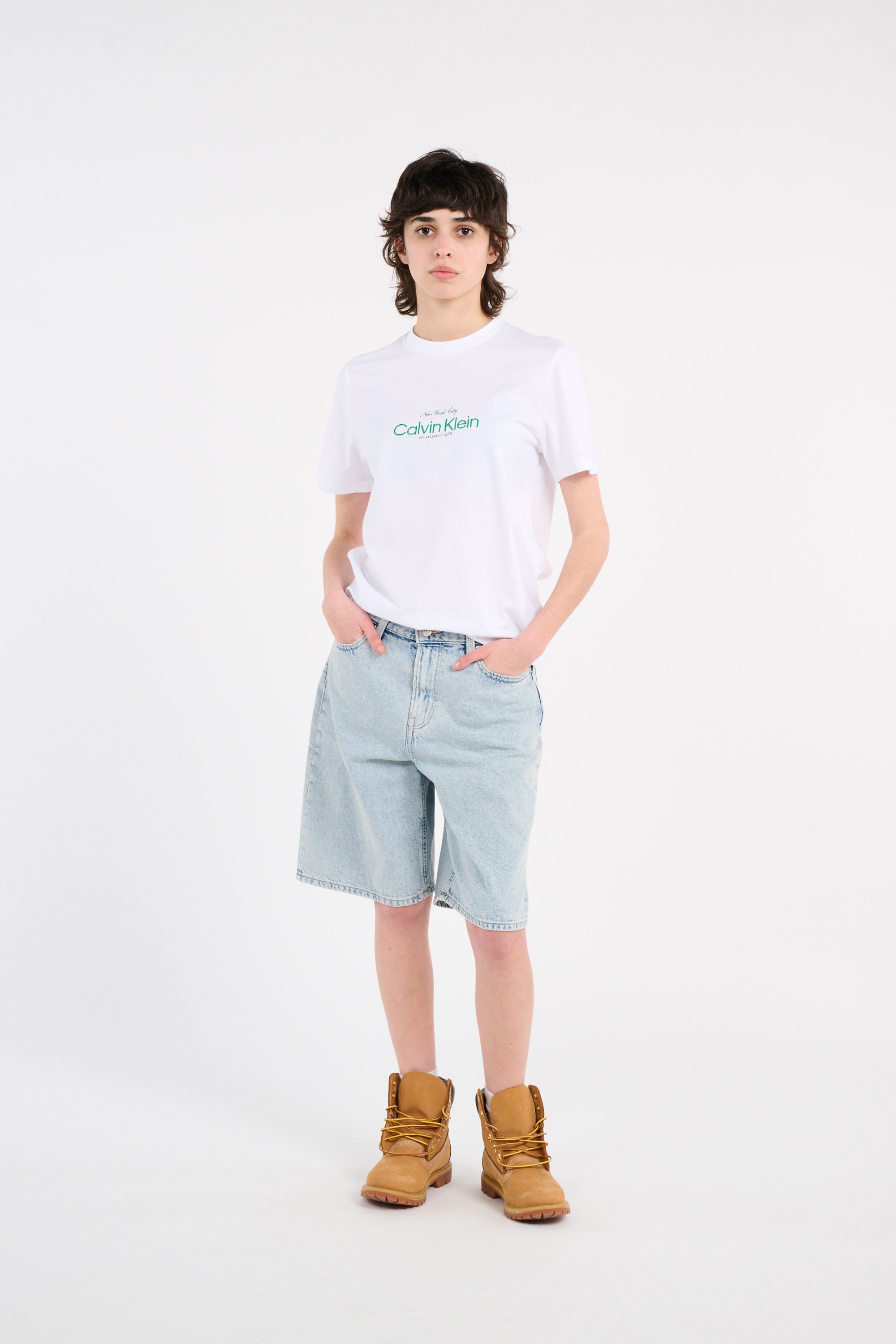 Regular-fit round-neck cotton T-shirt White