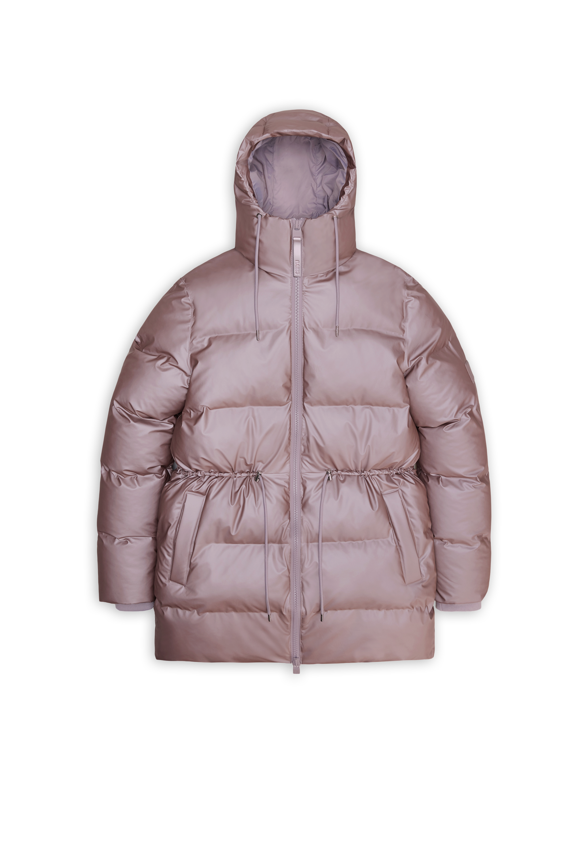 Lightweight quilted padded jacket with high neck Pink