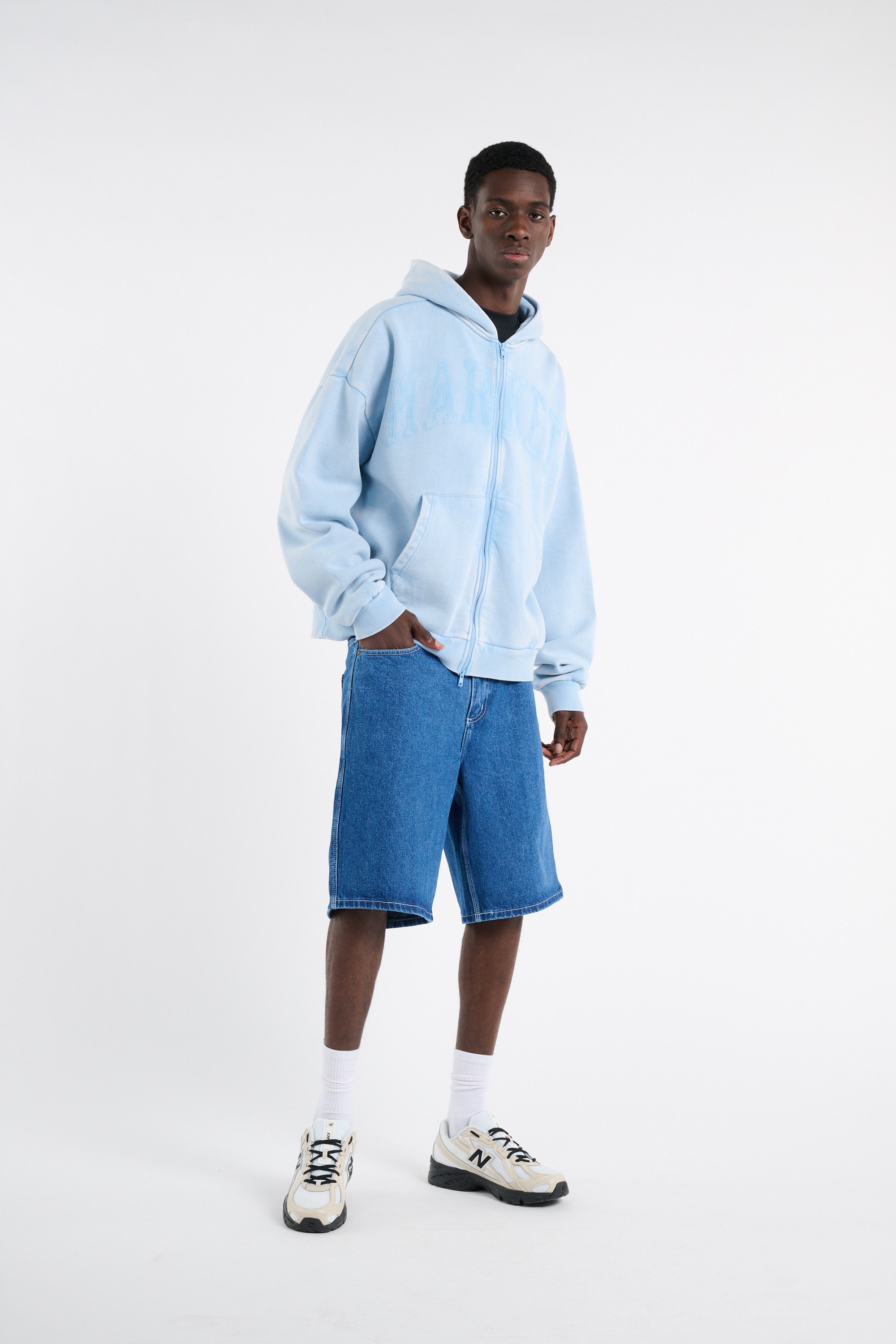 zip-up hoodie MARKET Blue