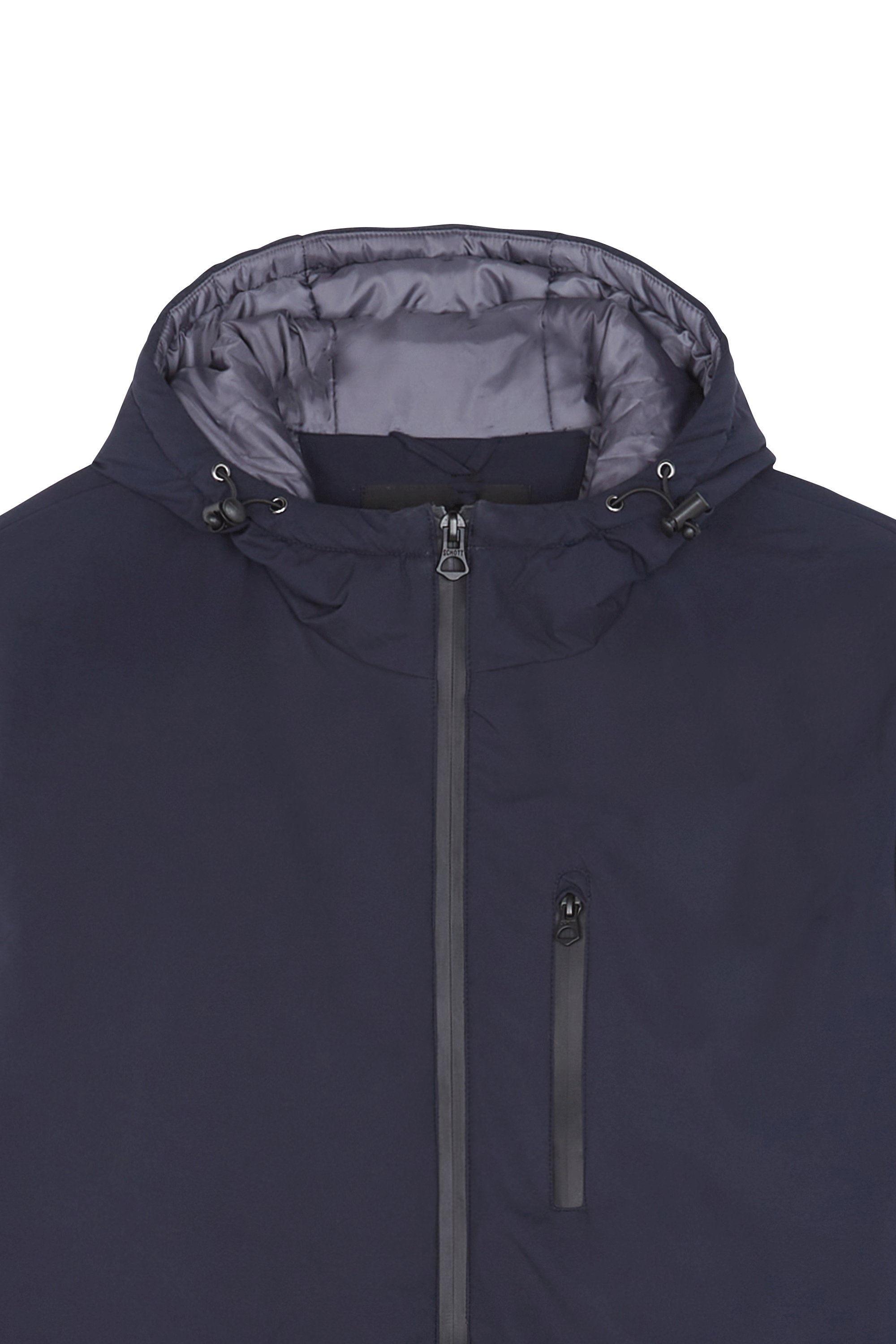 Lightweight quilted padded jacket with high neck Blue