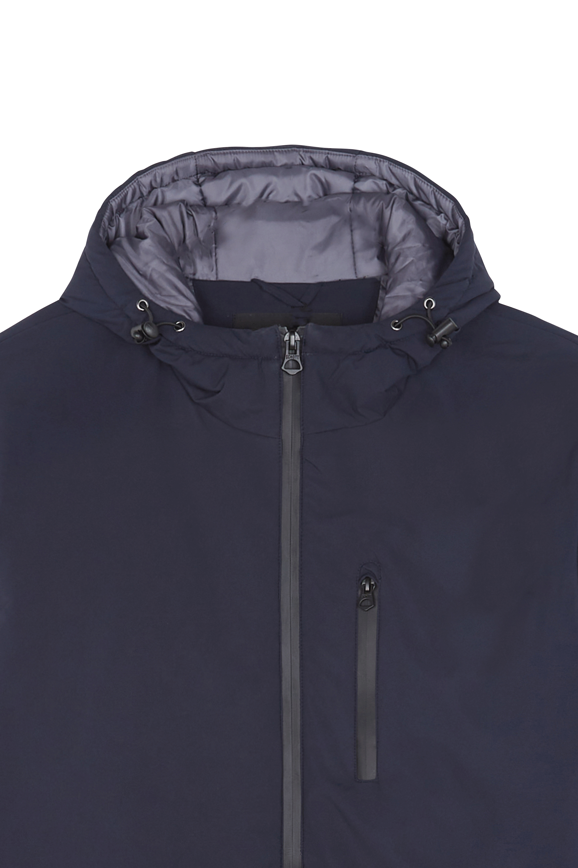 Lightweight quilted padded jacket with high neck Blue