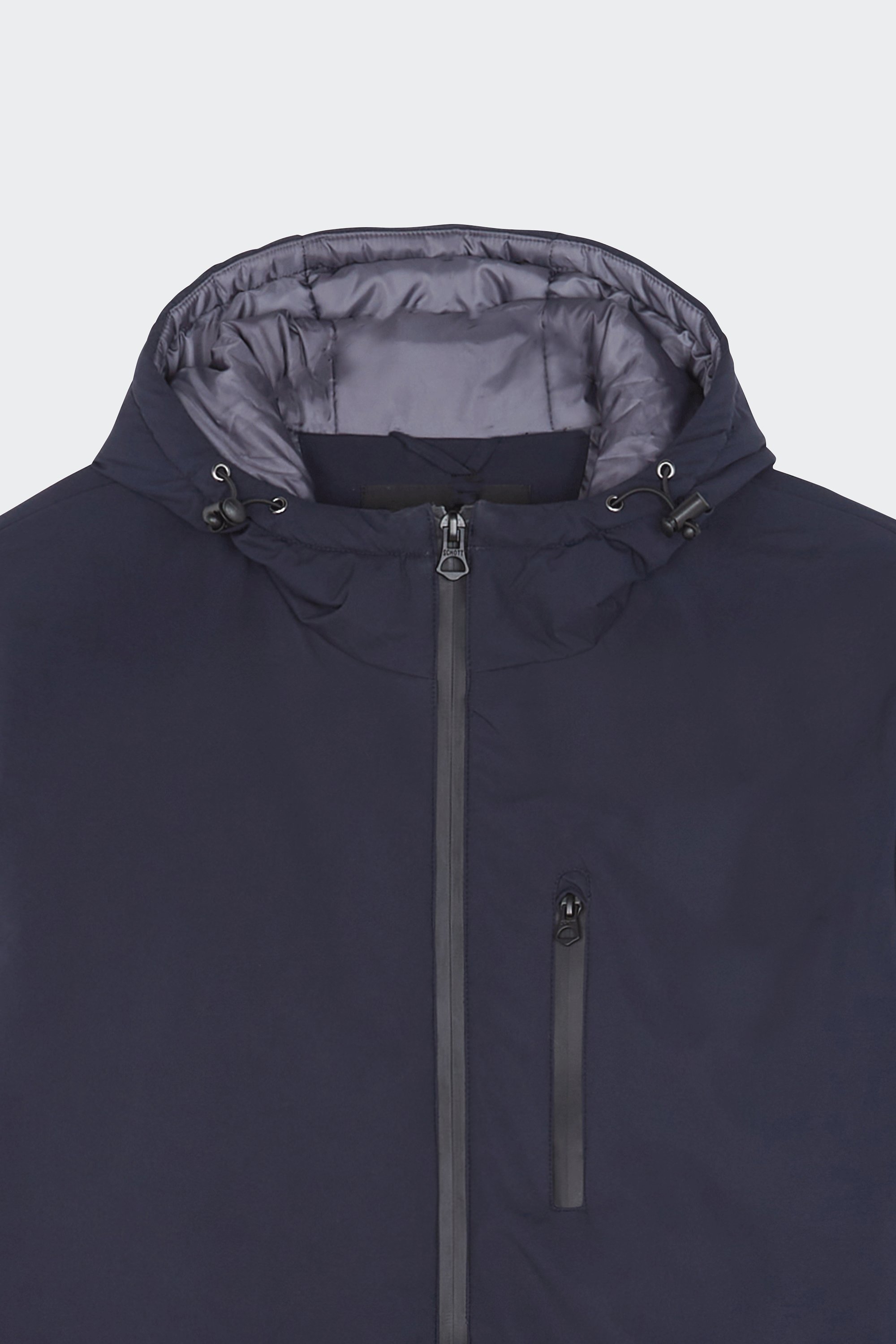 Lightweight quilted padded jacket with high neck | Blue by SCHOTT Lightweight quilted padded jacket with high neck Blue