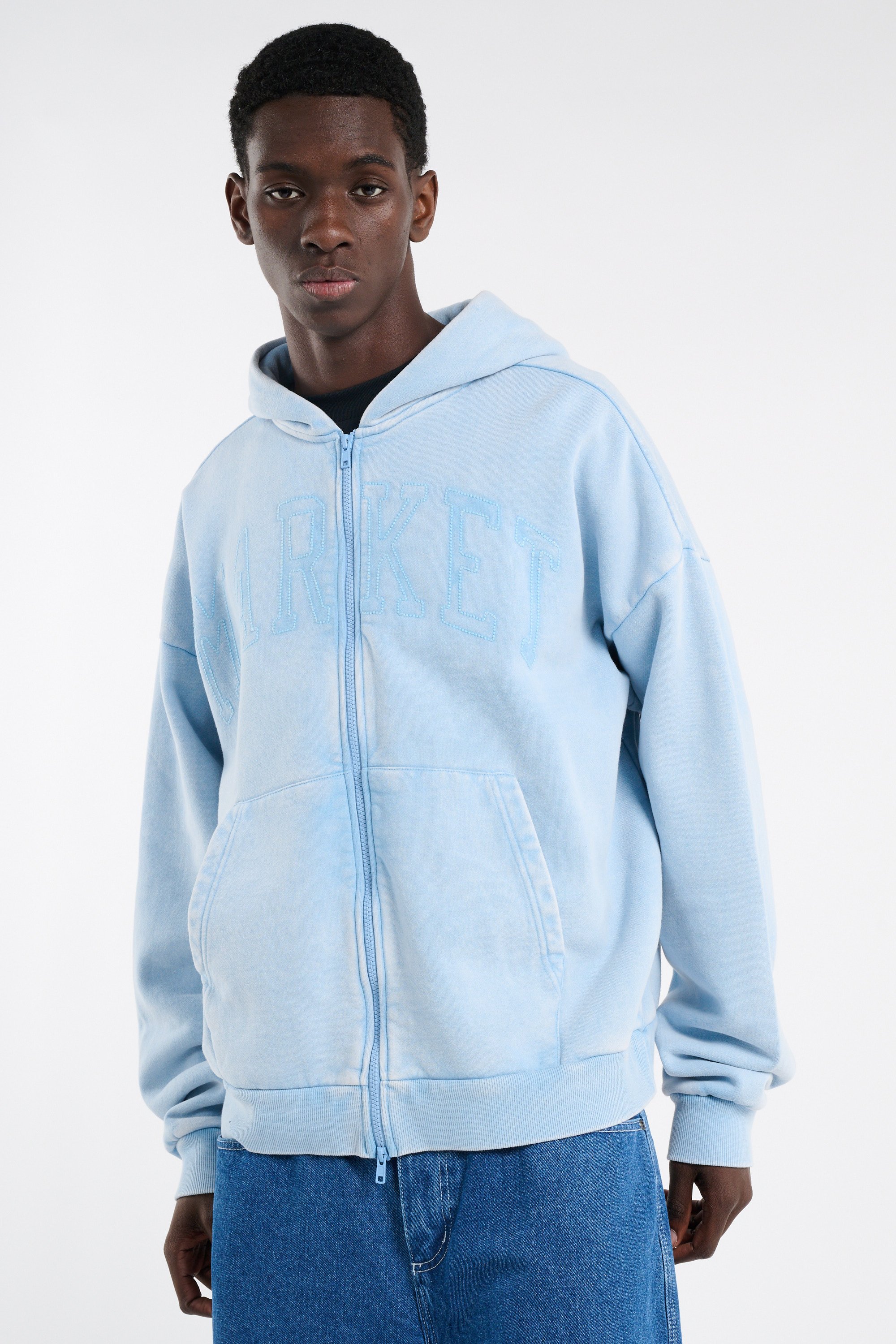 zip-up hoodie | Blue MARKET Men