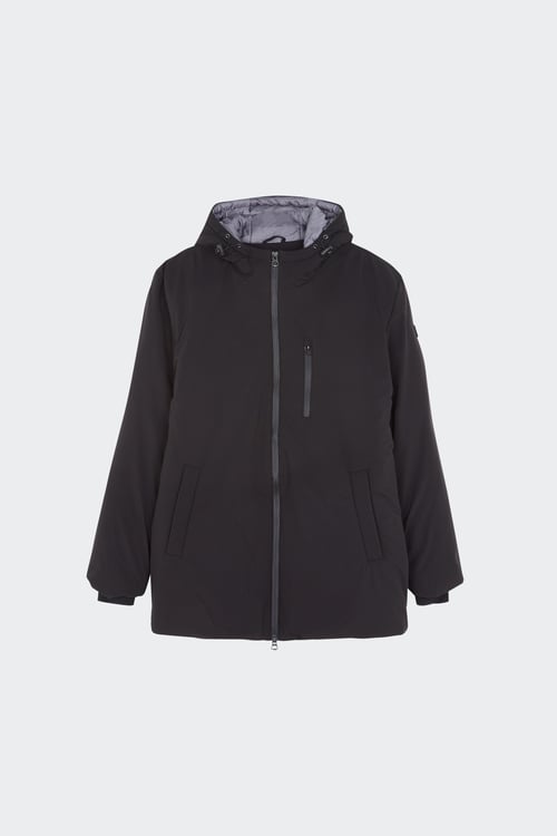 SCHOTT Lightweight quilted padded jacket with high neck Black