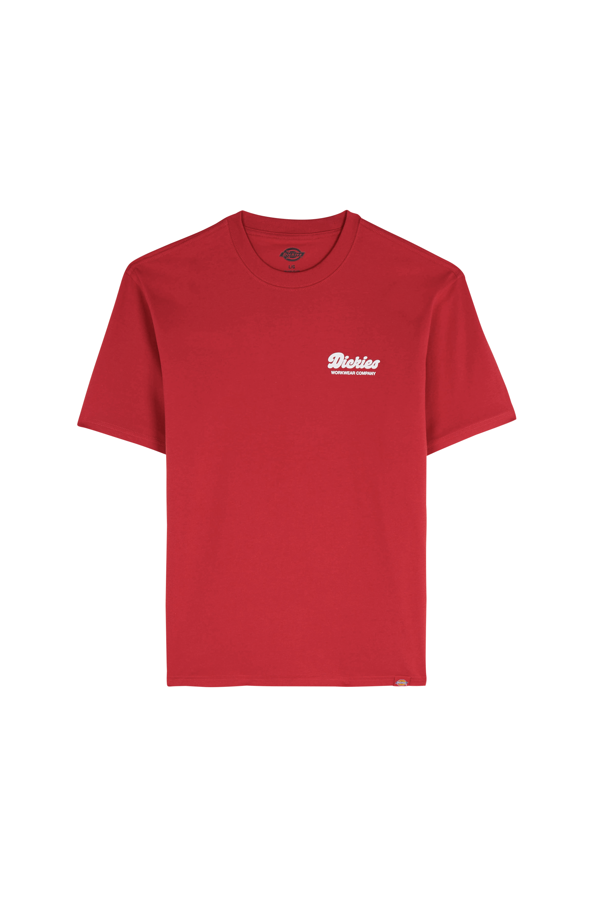 Regular-fit round-neck cotton T-shirt Red