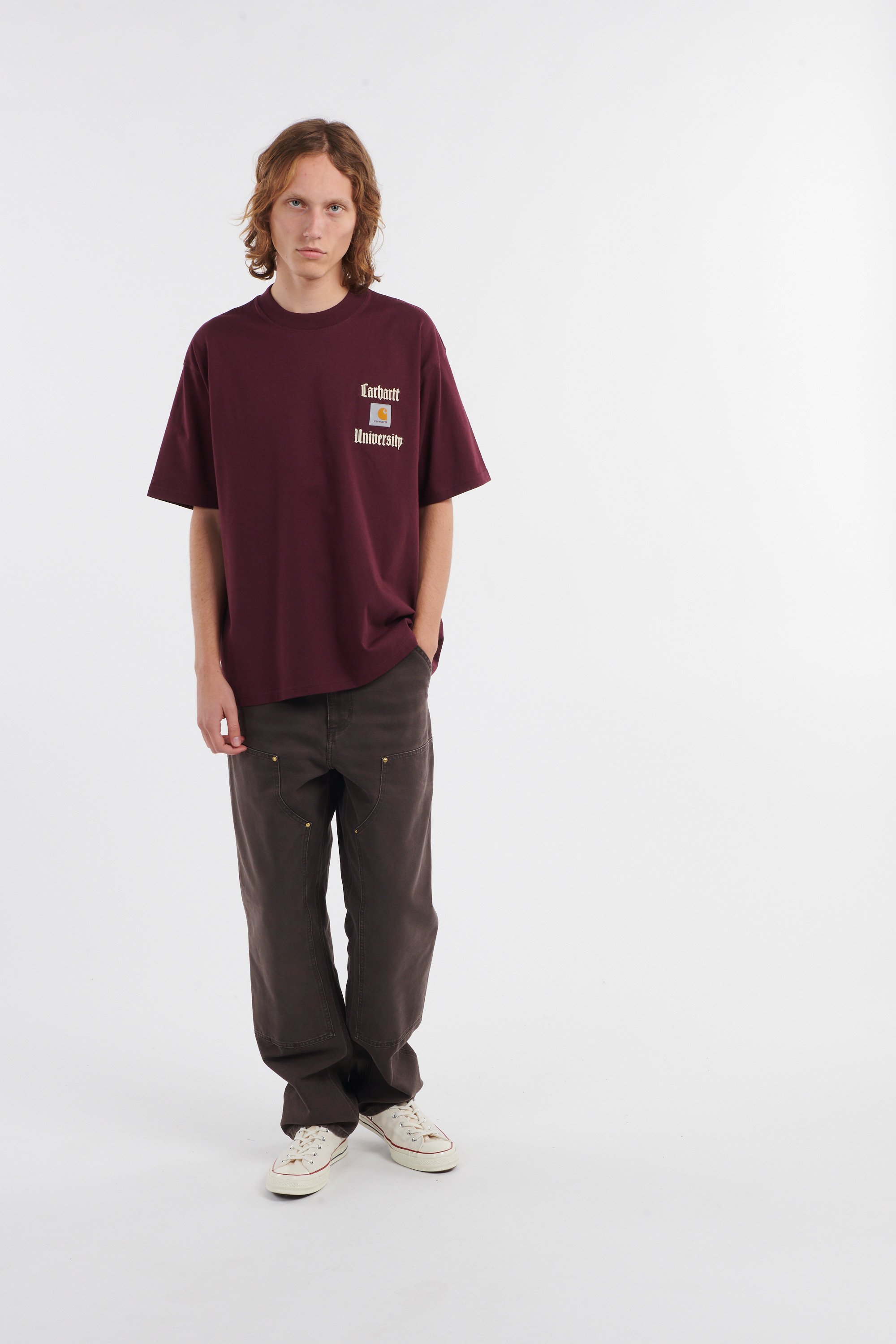 Regular-fit round-neck cotton T-shirt | Purple by CARHARTT WIP Regular-fit round-neck cotton T-shirt Purple