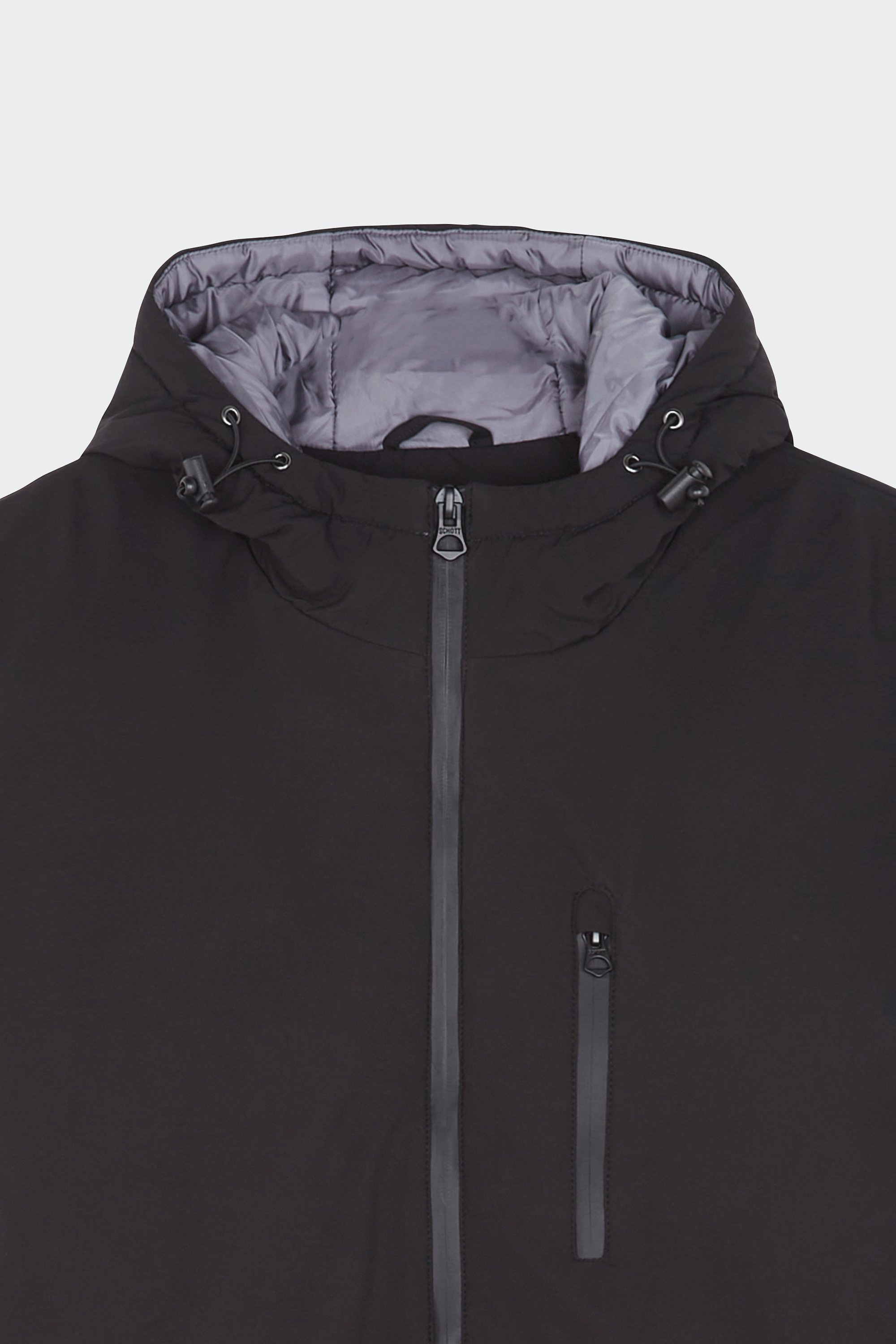 Lightweight quilted padded jacket with high neck | Black by SCHOTT Lightweight quilted padded jacket with high neck Black