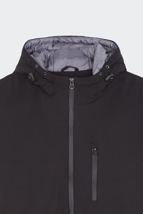 SCHOTT Lightweight quilted padded jacket with high neck Black