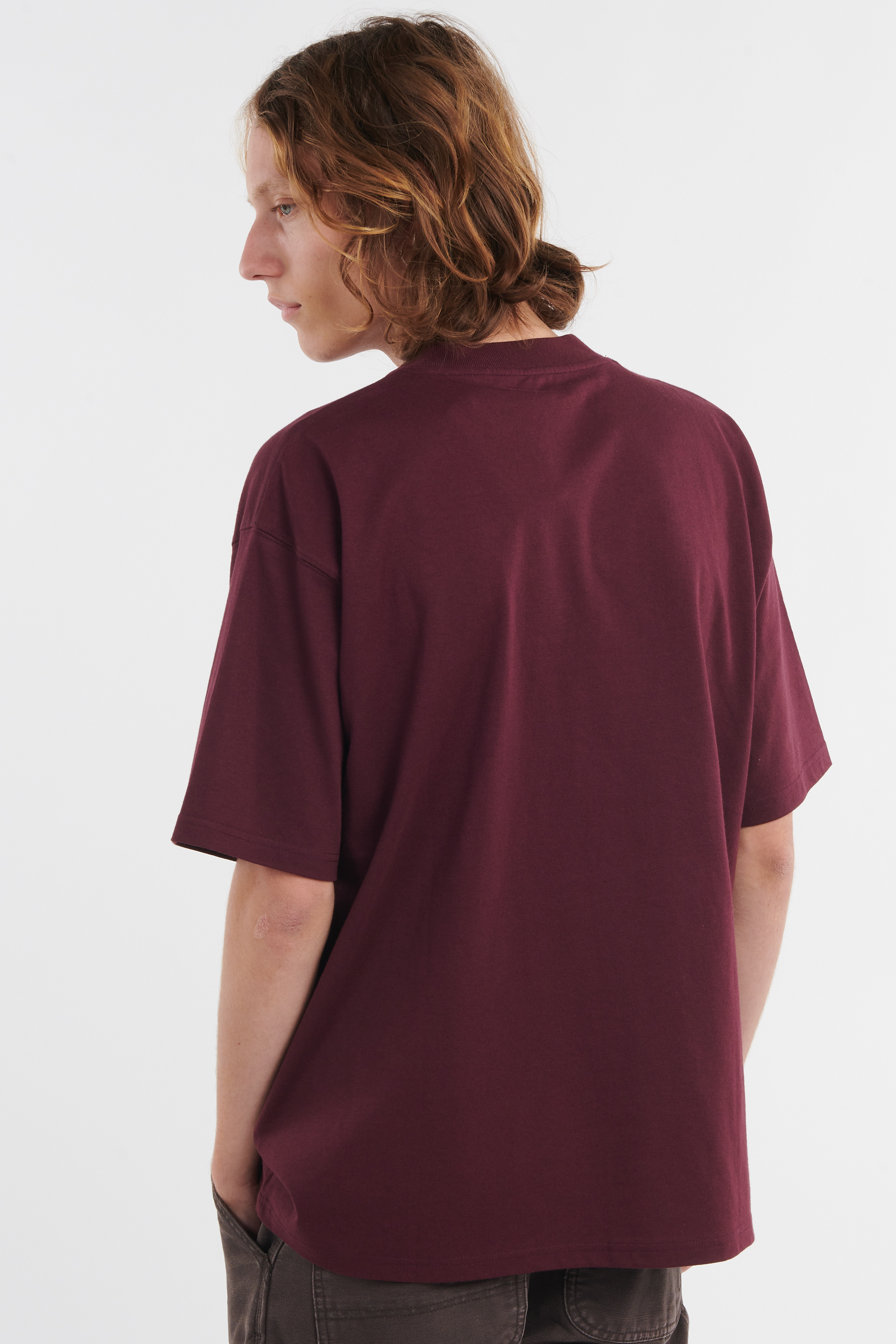 Regular-fit round-neck cotton T-shirt Purple