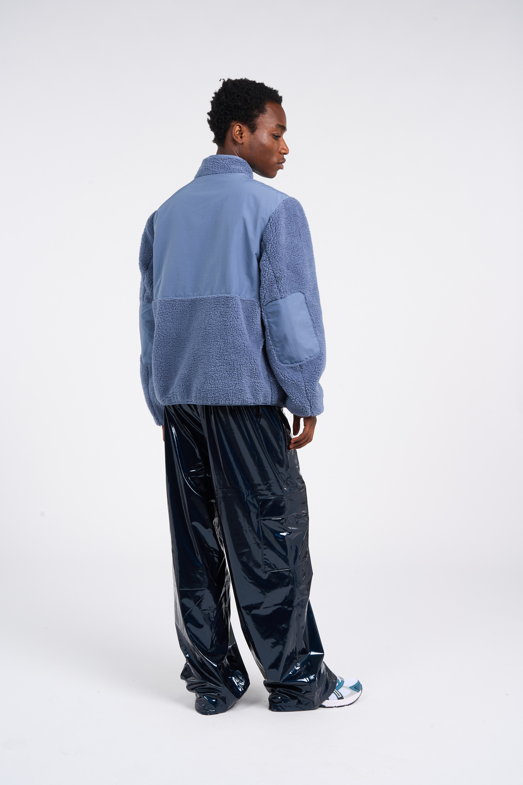 Lightweight quilted padded jacket with high neck Grey