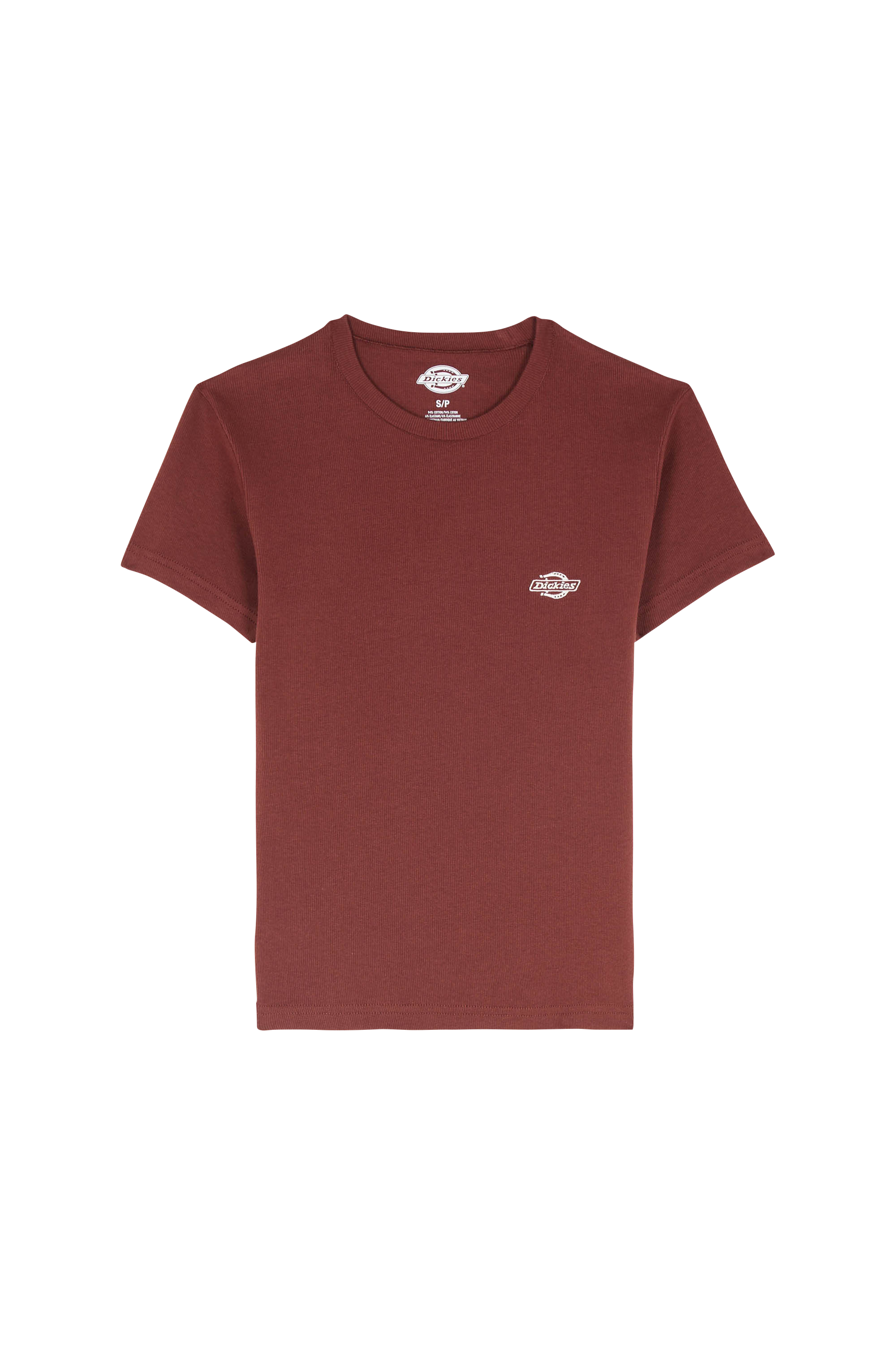 Regular-fit round-neck cotton T-shirt Red