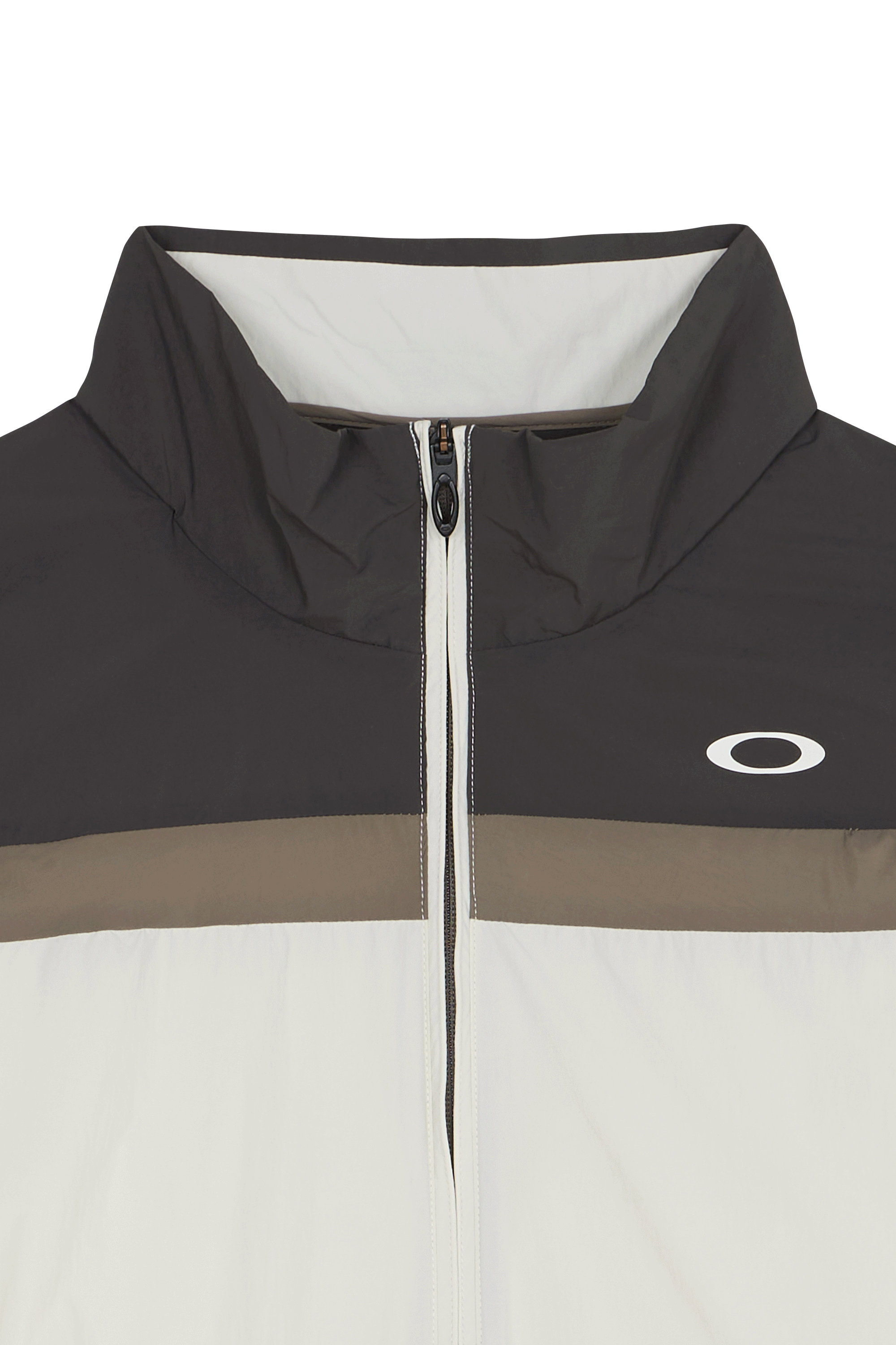 Oversized high-neck jacket Beige