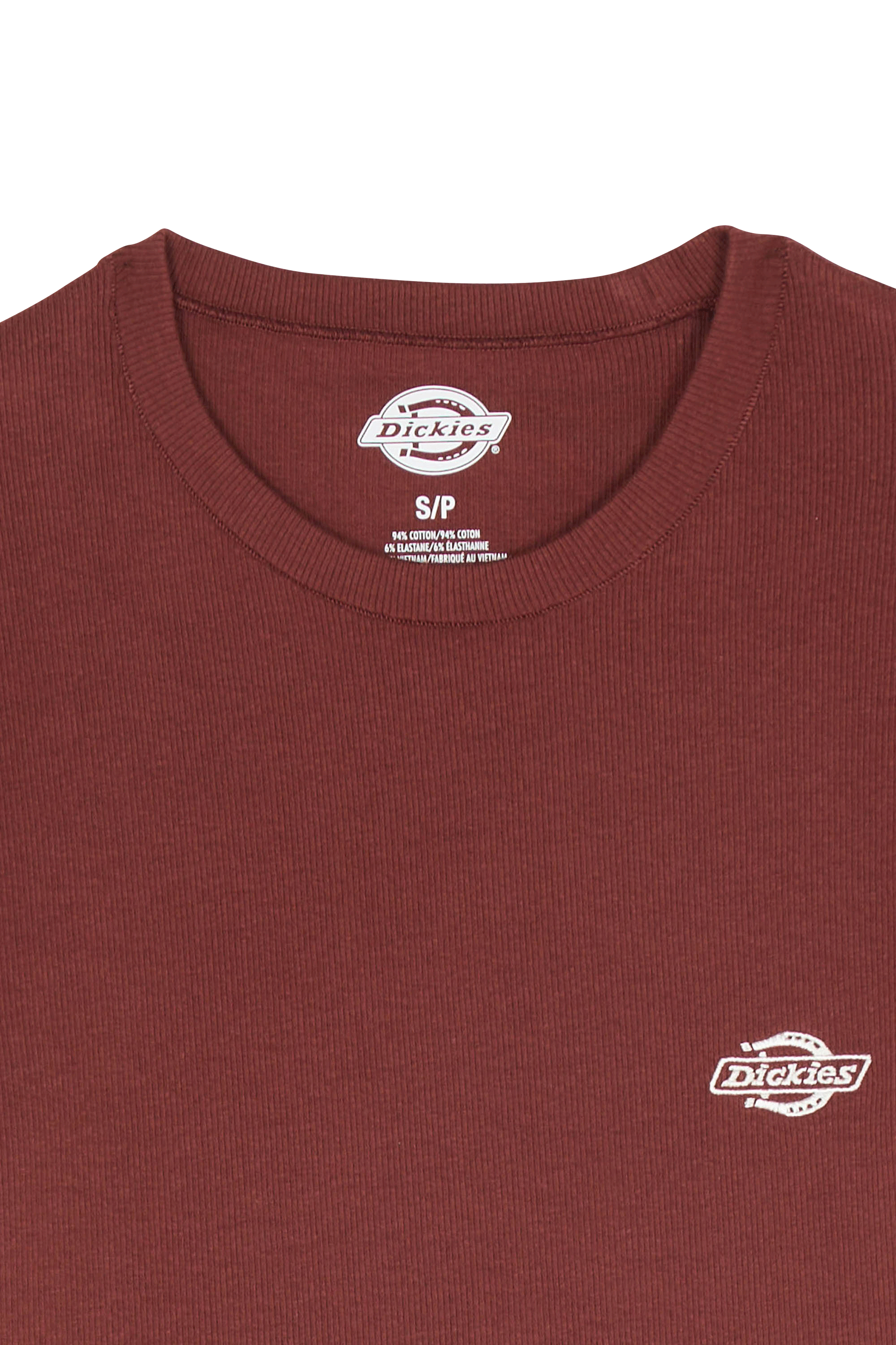 Regular-fit round-neck cotton T-shirt Burgundy