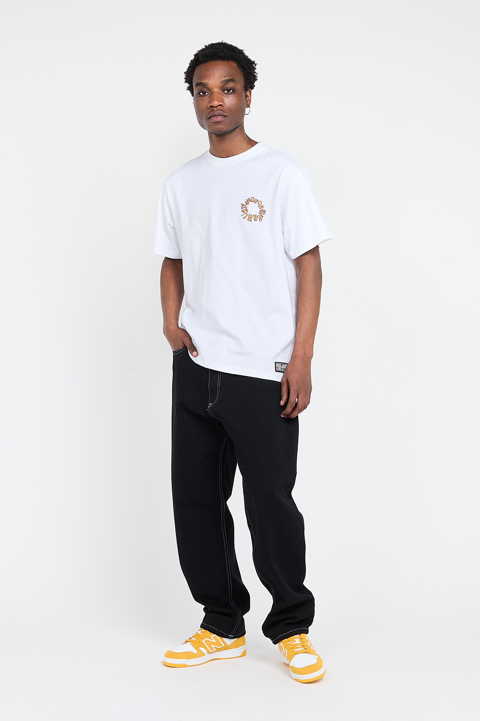 Regular-fit round-neck cotton T-shirt White