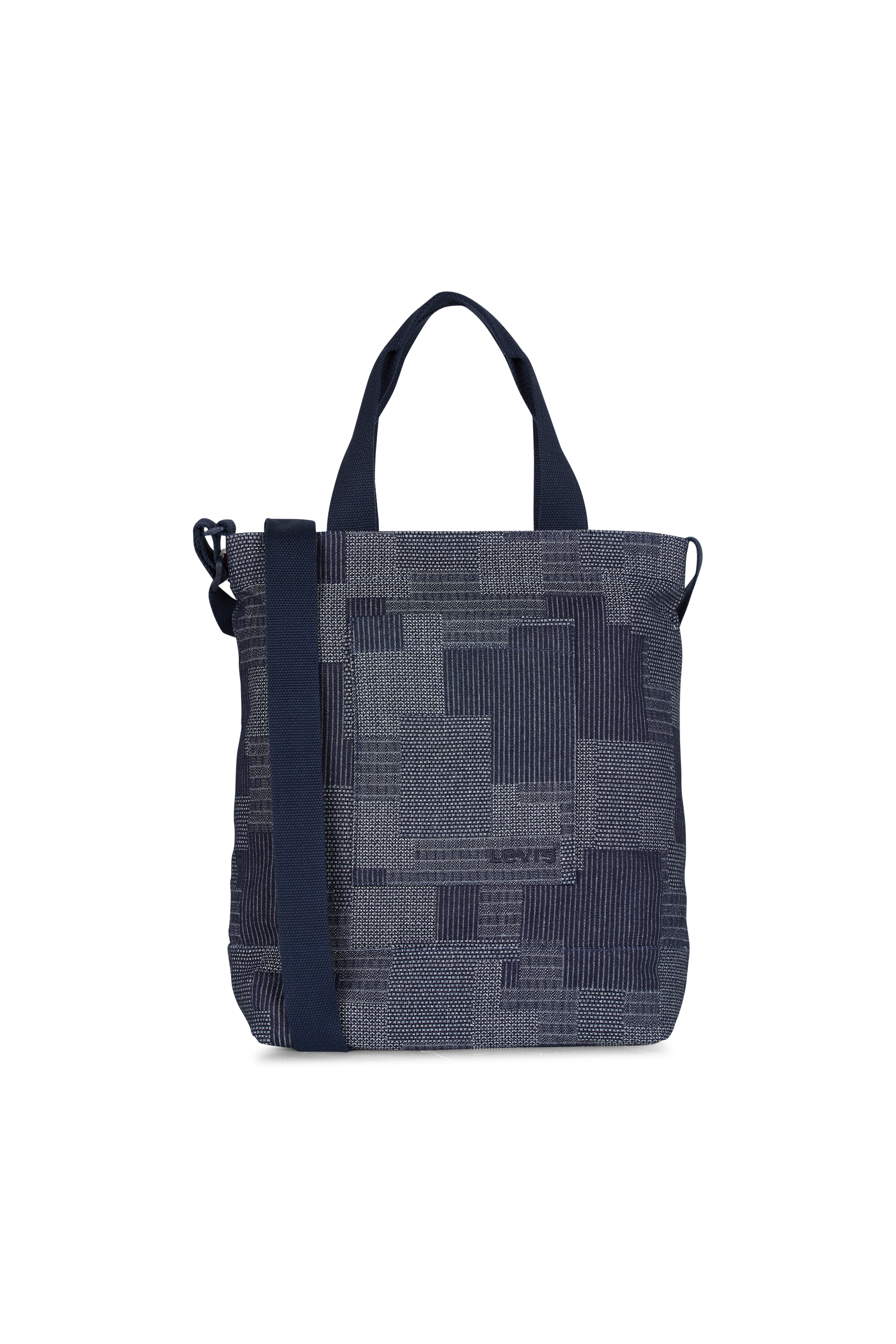 Straight checked wool-blend pants Blue