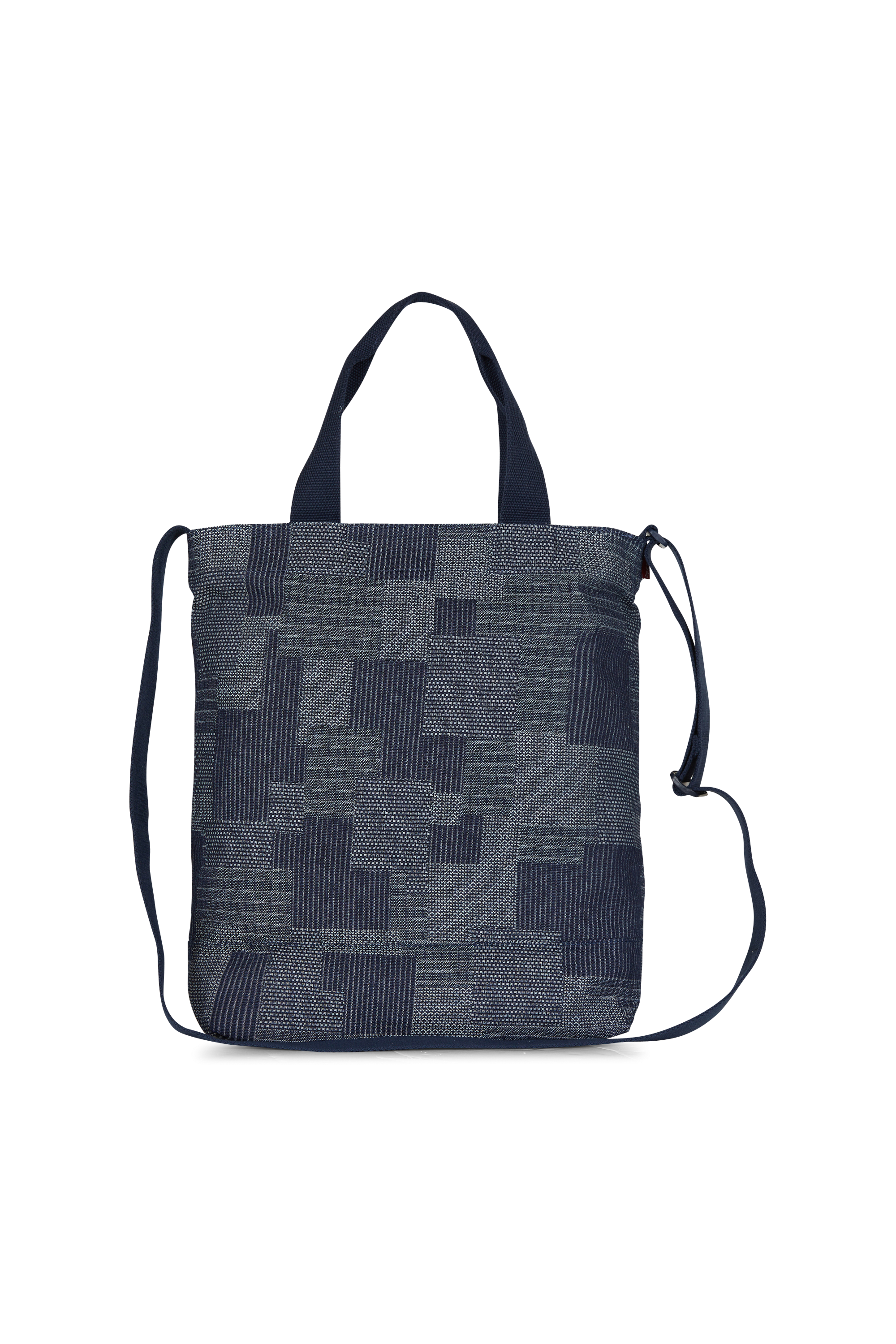 Straight checked wool-blend pants Blue