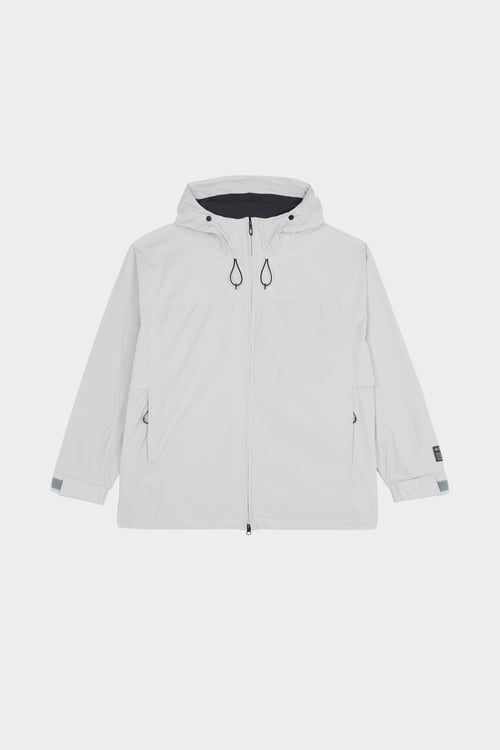 Veste droite à capuche unie - Taille M Gris