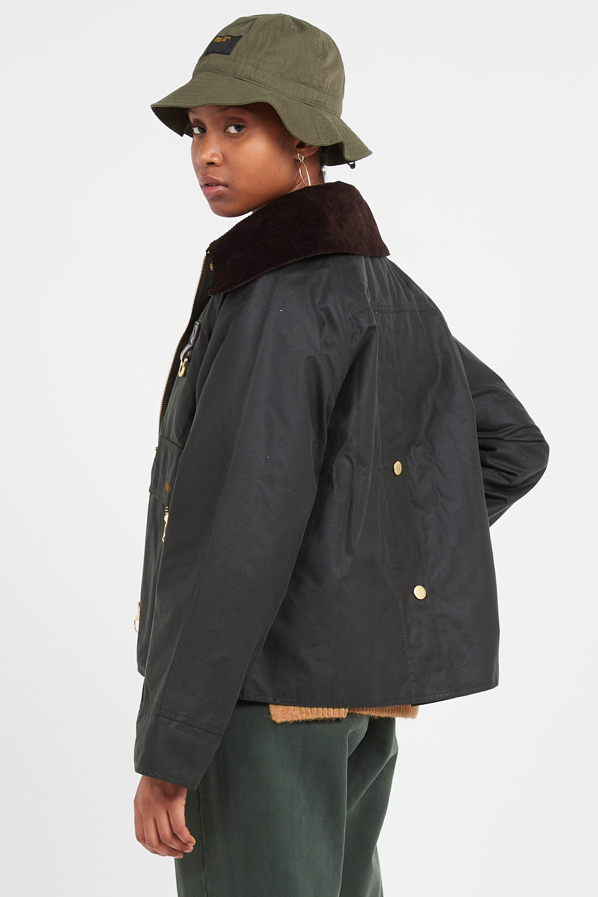 Veste Barbour catton wax Kaki Barbour - Femme | Citadium