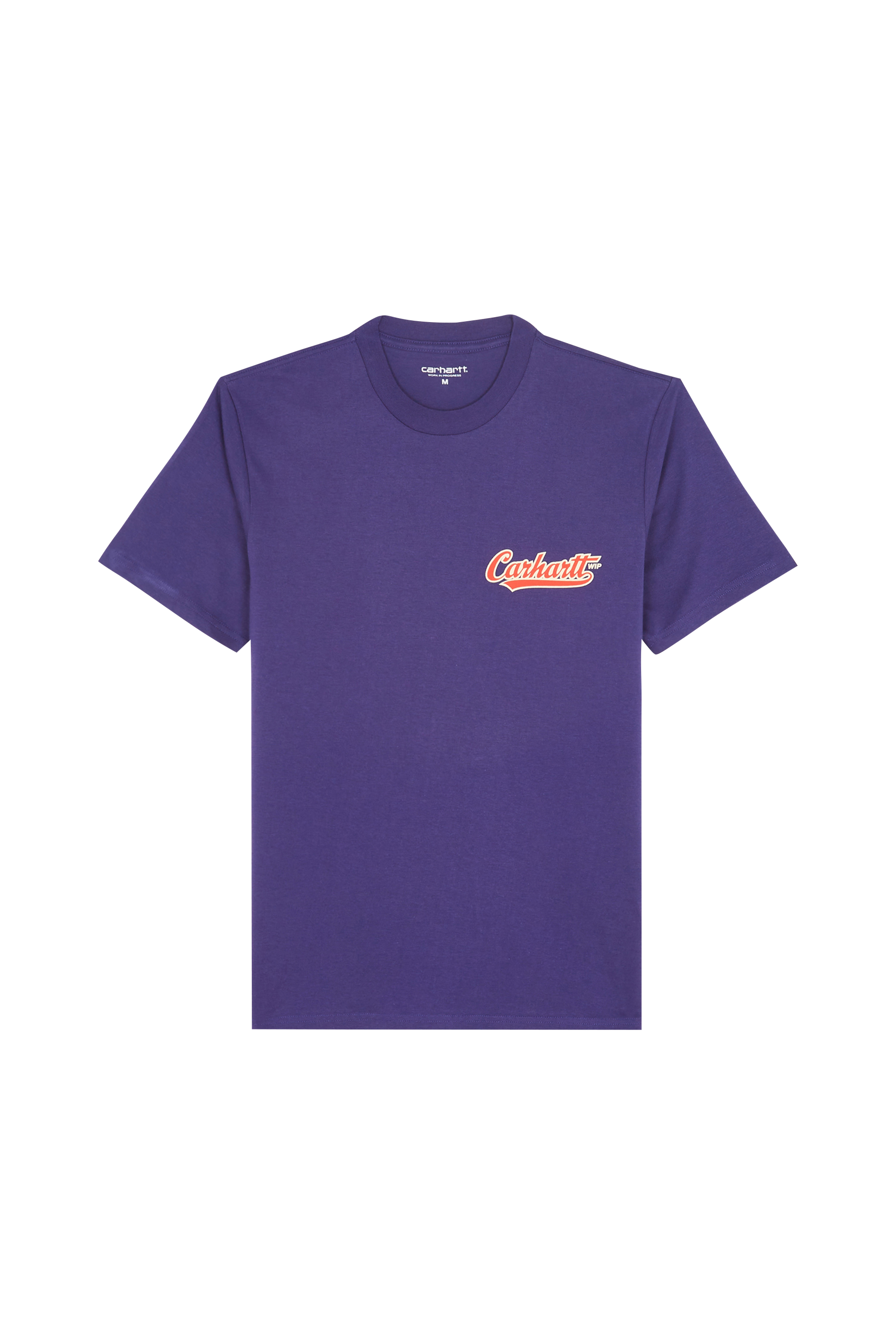 Regular-fit round-neck cotton T-shirt Purple