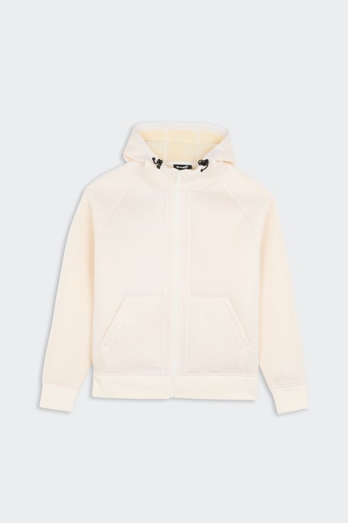 SCHOTT zip-up hoodie White