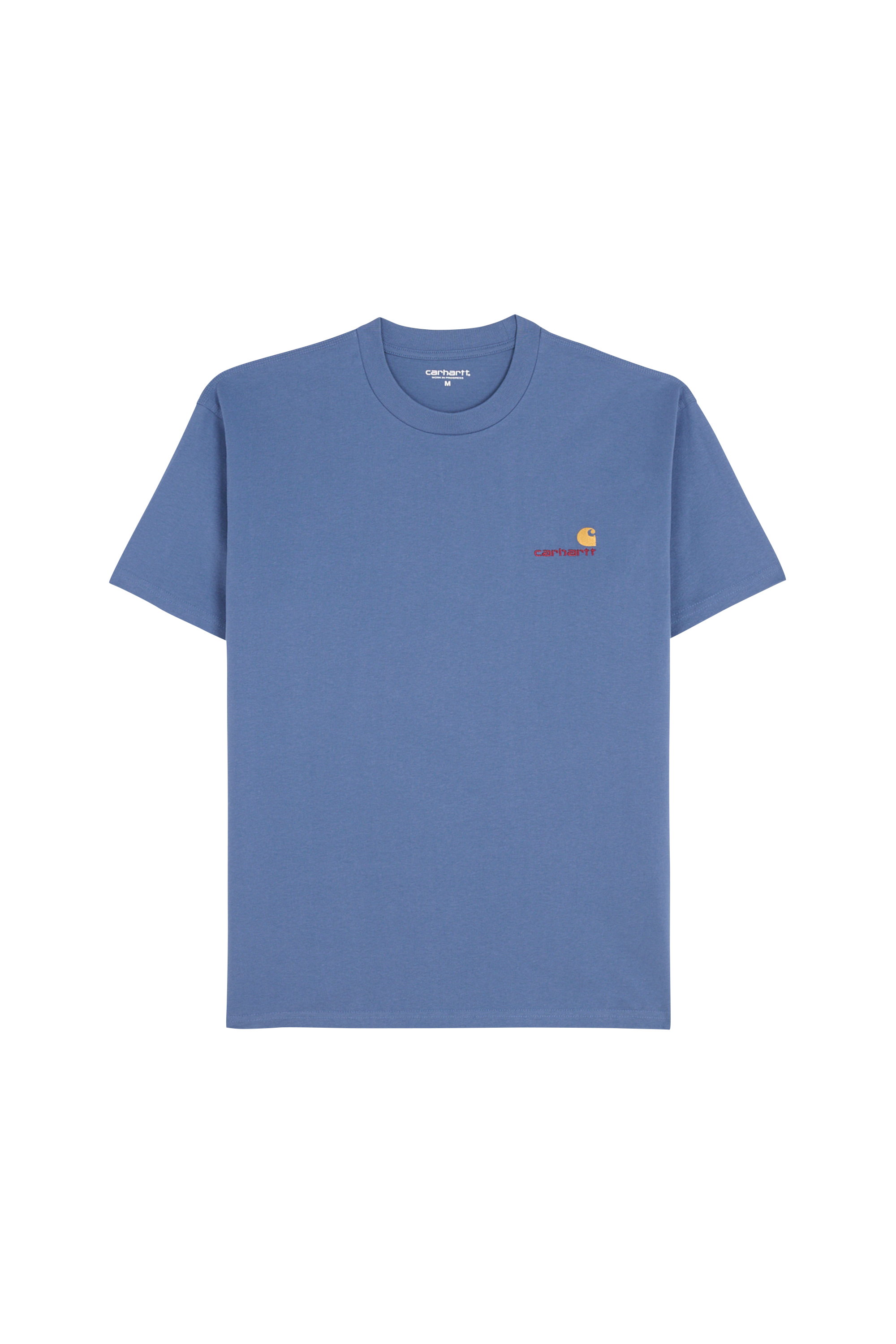Regular-fit round-neck cotton T-shirt Blue