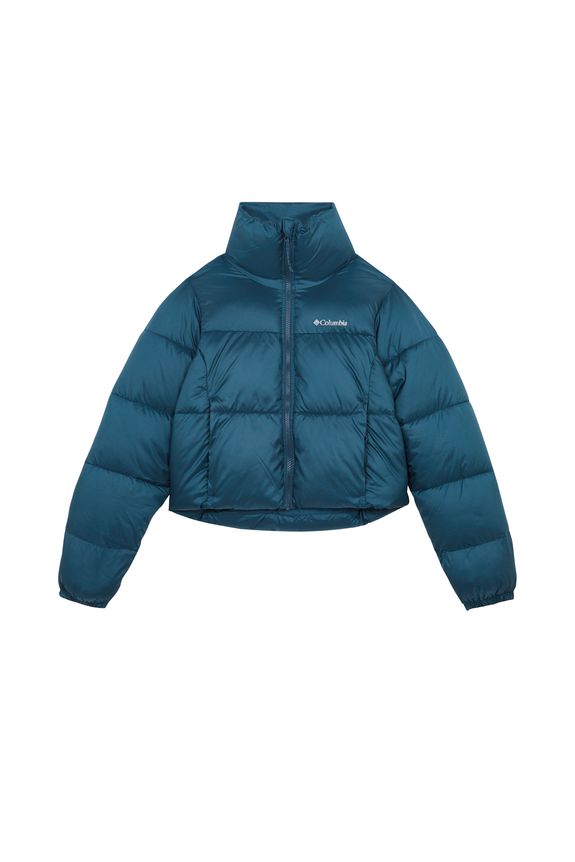 Lightweight quilted padded jacket with high neck Blue