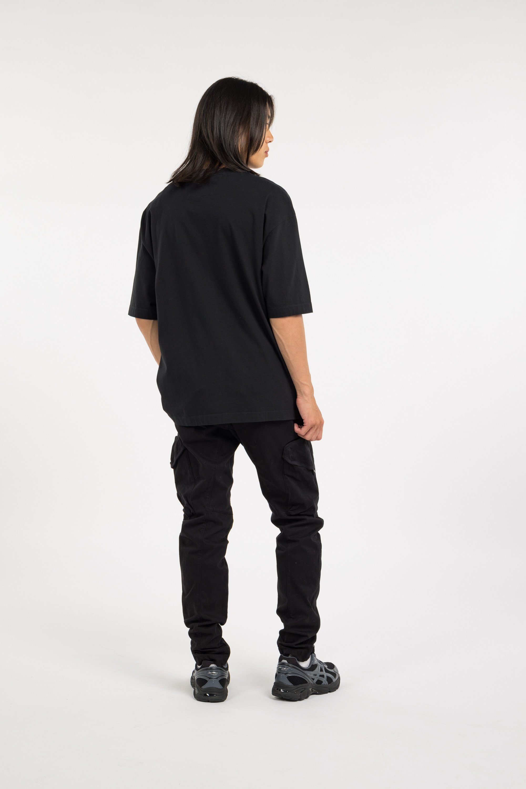 Regular-fit round-neck cotton T-shirt | Black C.P. COMPANY Men