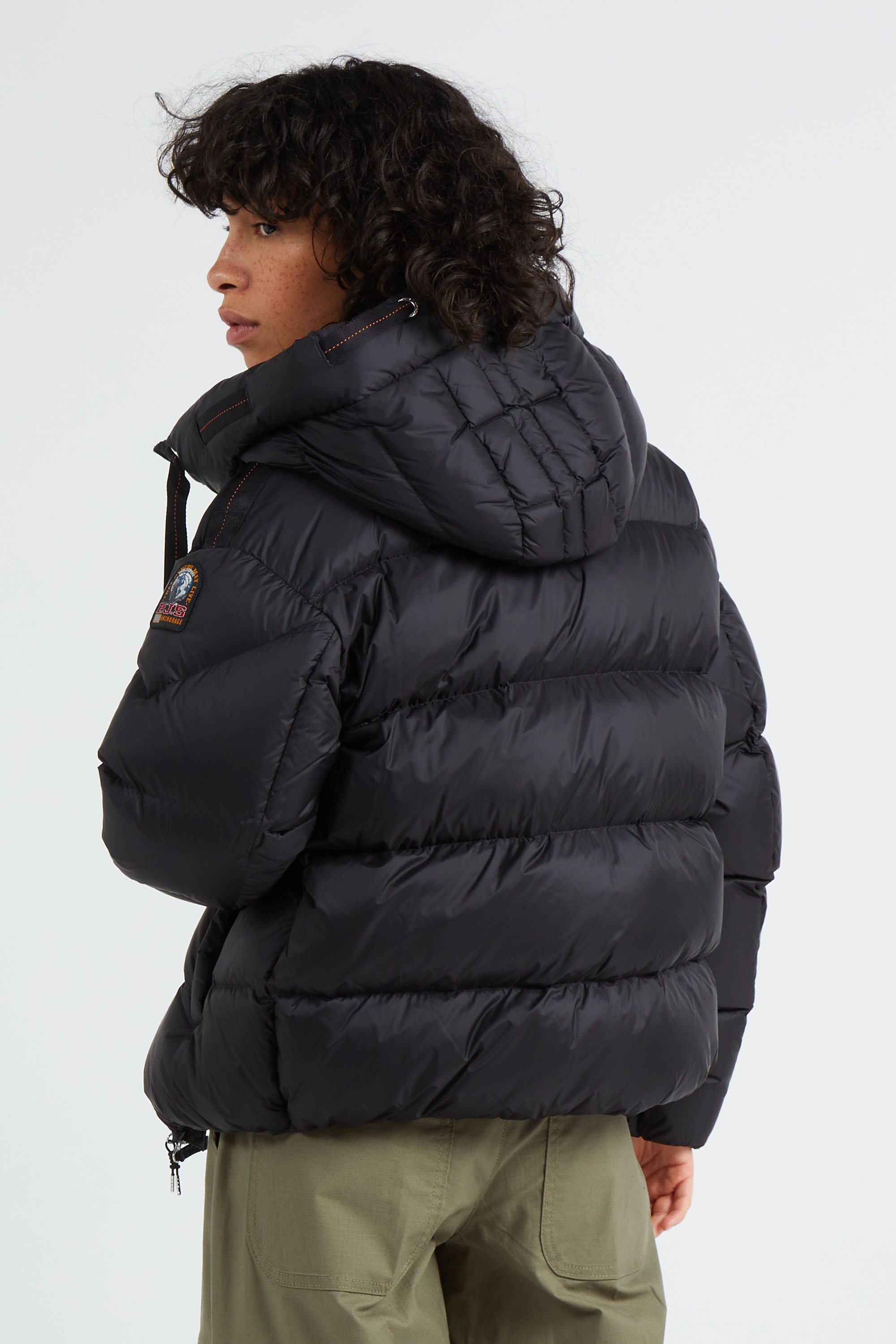 Lightweight quilted padded jacket with high neck Black