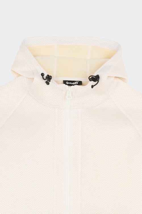 SCHOTT zip-up hoodie White