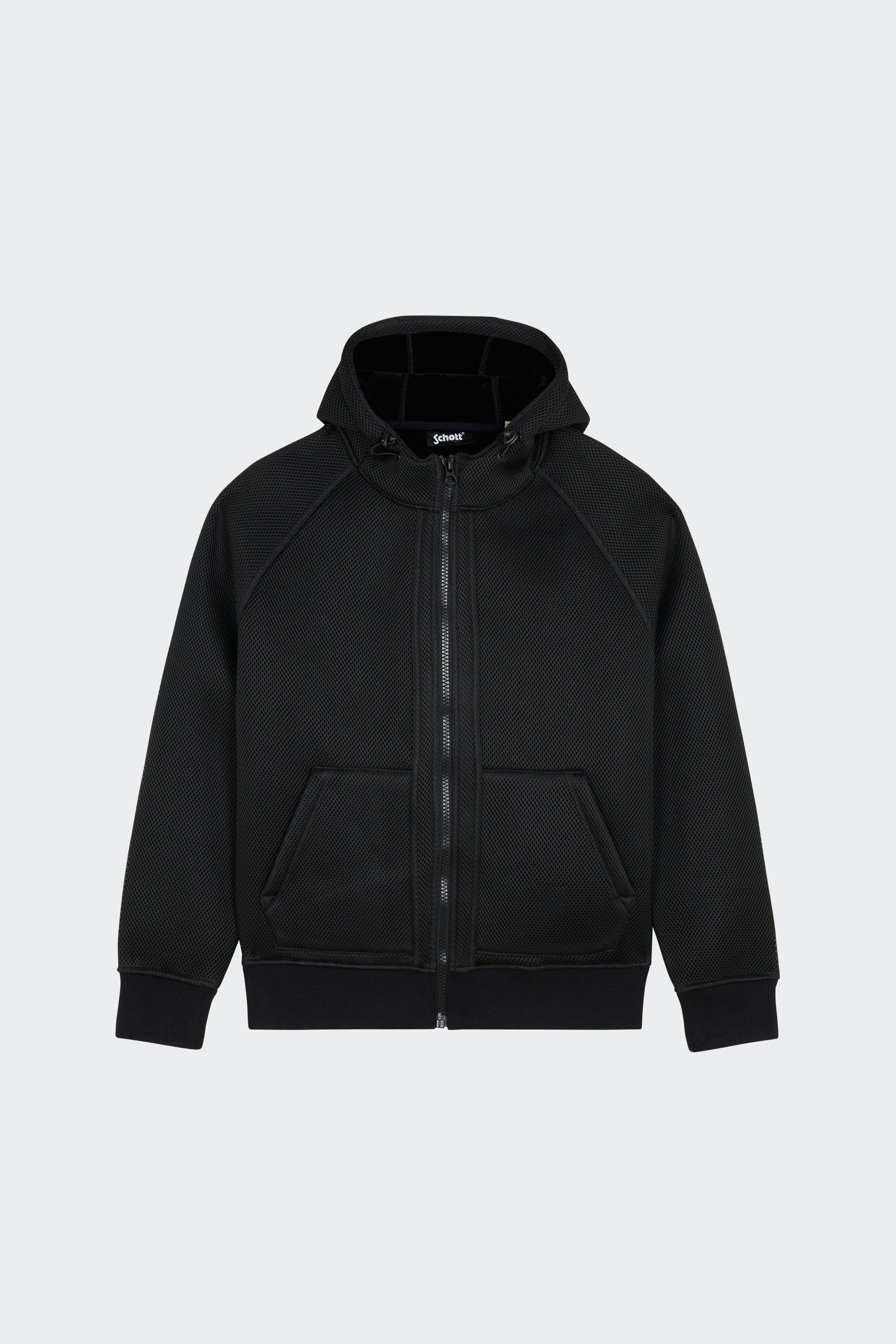 zip-up hoodie | Black by SCHOTT zip-up hoodie Black