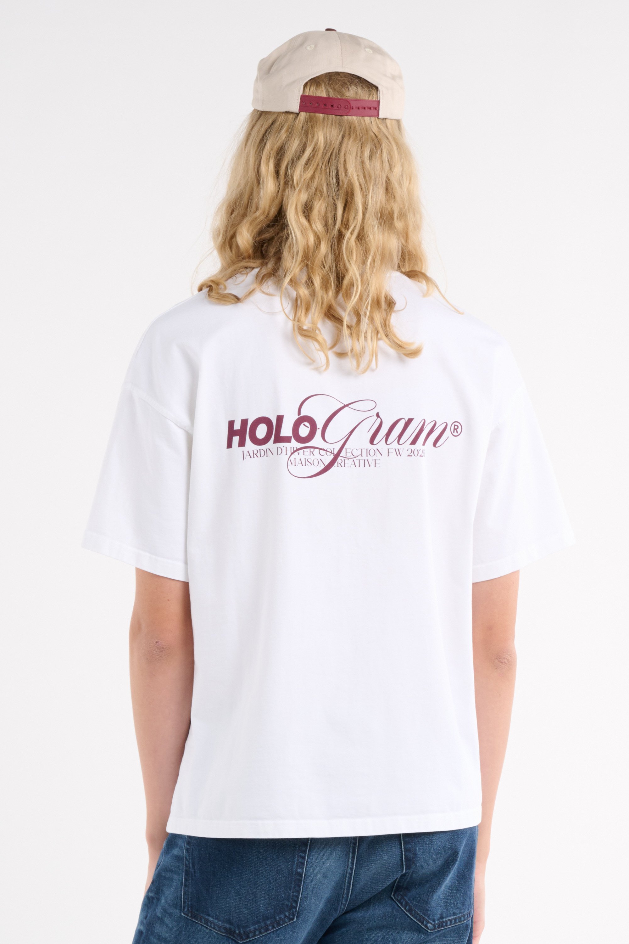 Regular-fit round-neck cotton T-shirt | White HOLOGRAM Men