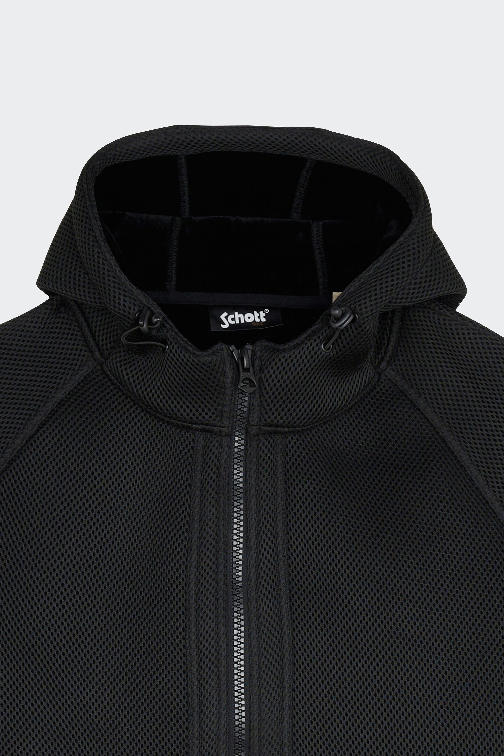 zip-up hoodie | Black by SCHOTT zip-up hoodie Black