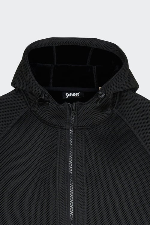 SCHOTT zip-up hoodie Black