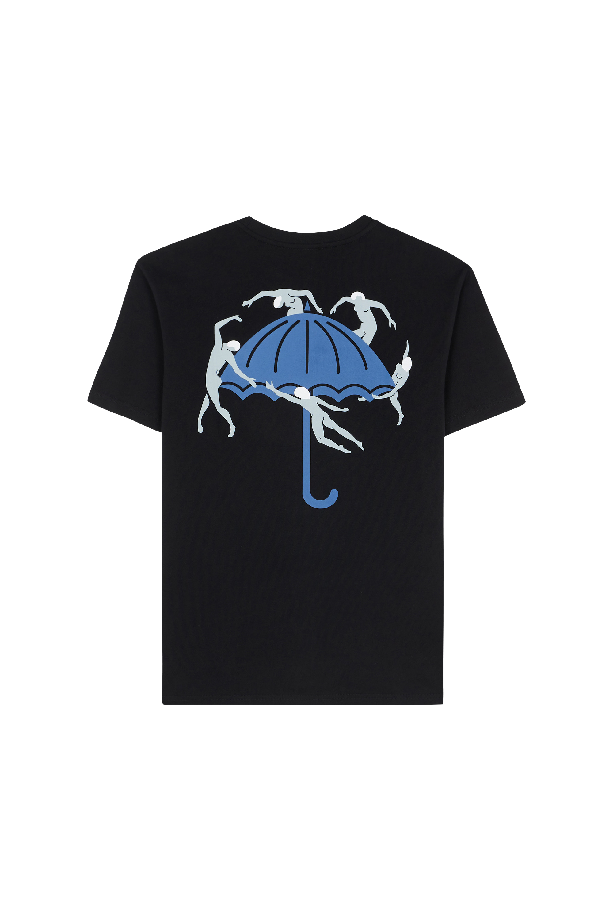 Regular-fit round-neck cotton T-shirt Black