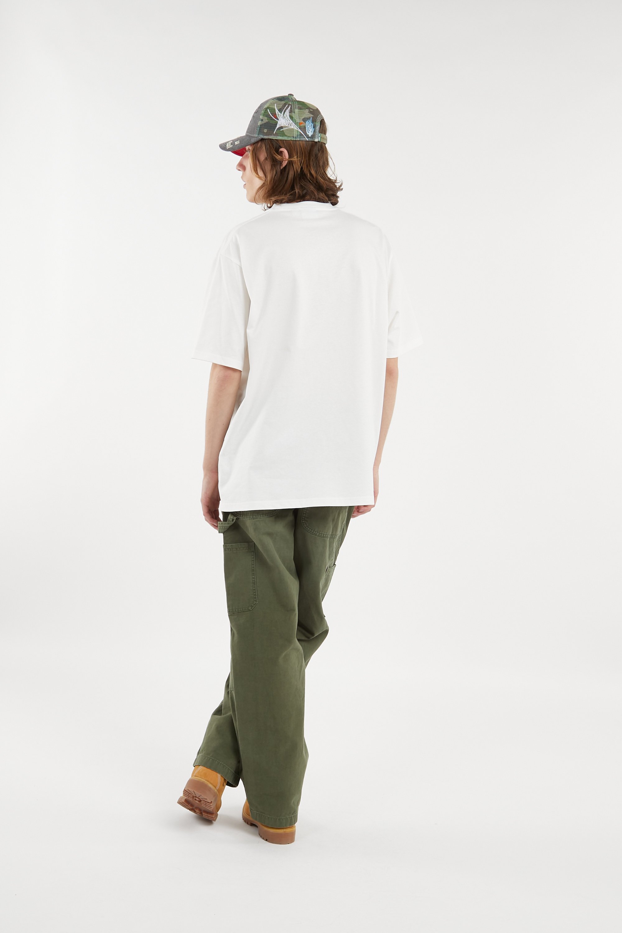 Regular-fit round-neck cotton T-shirt White