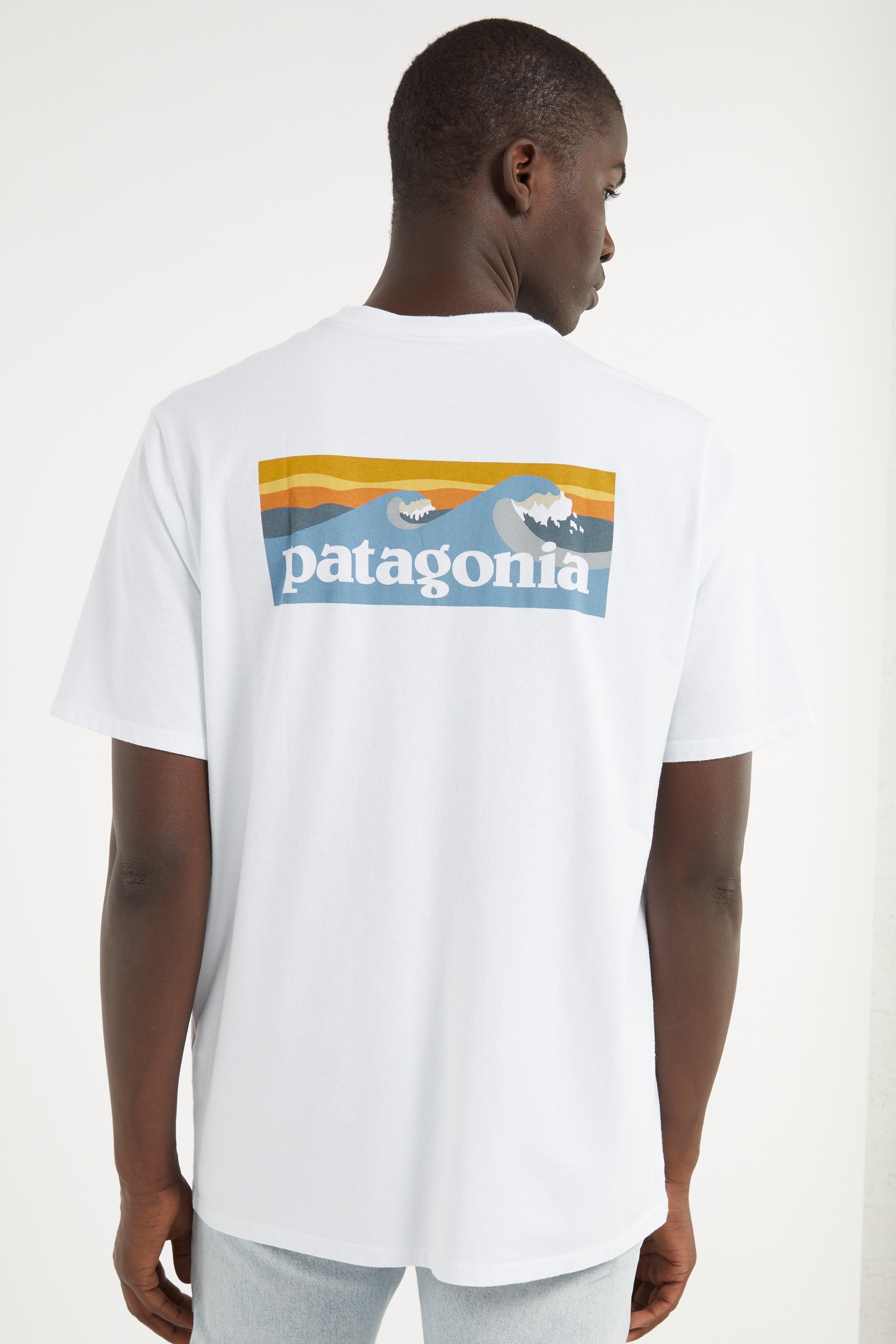 Regular-fit round-neck cotton T-shirt | White PATAGONIA Men