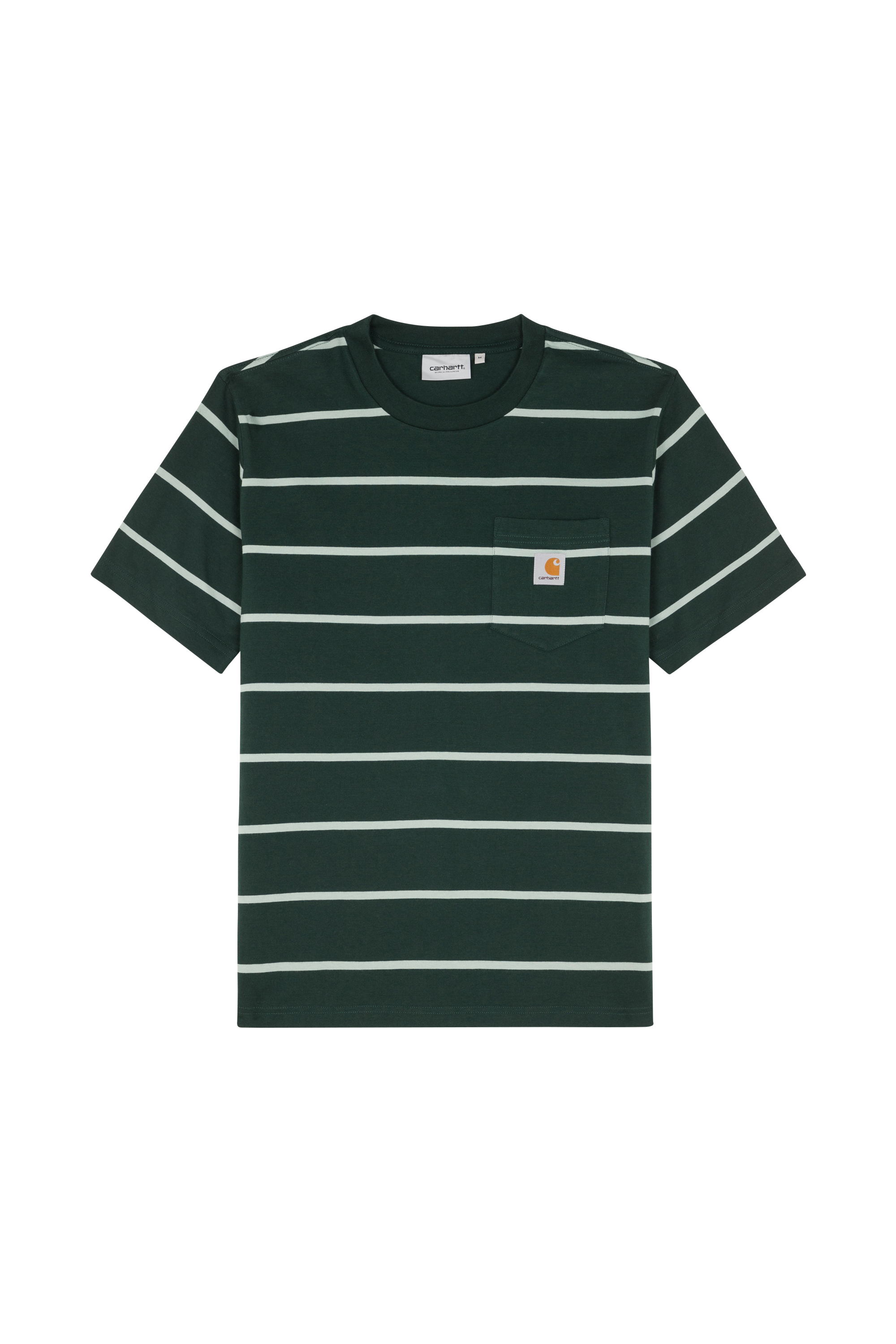 Regular-fit round-neck cotton T-shirt Green