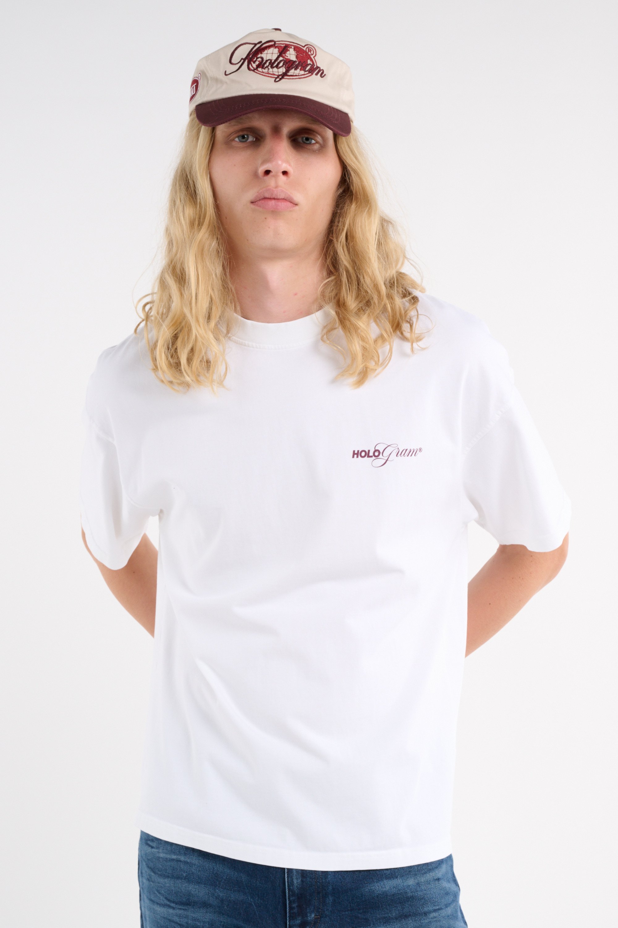 Regular-fit round-neck cotton T-shirt | White HOLOGRAM Men