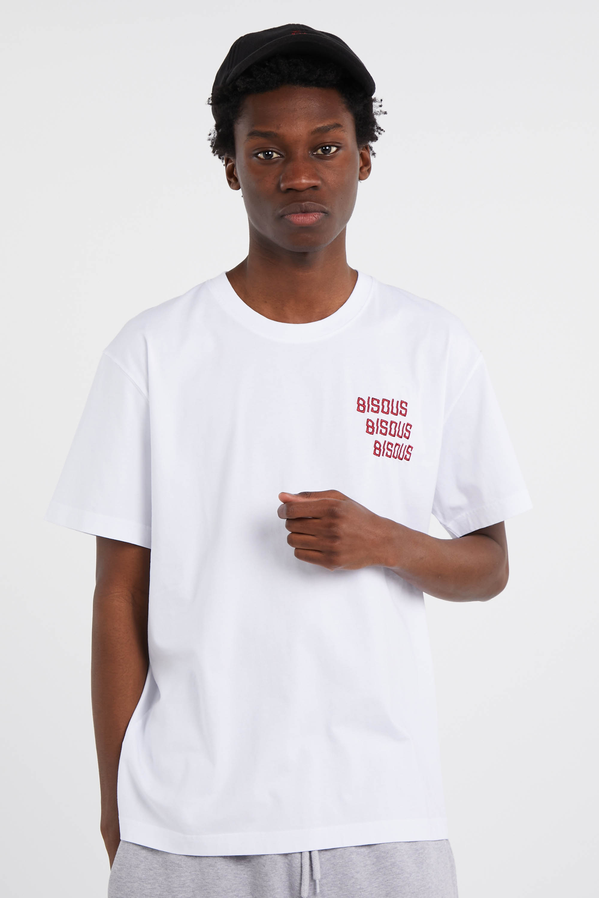 Regular-fit round-neck cotton T-shirt White