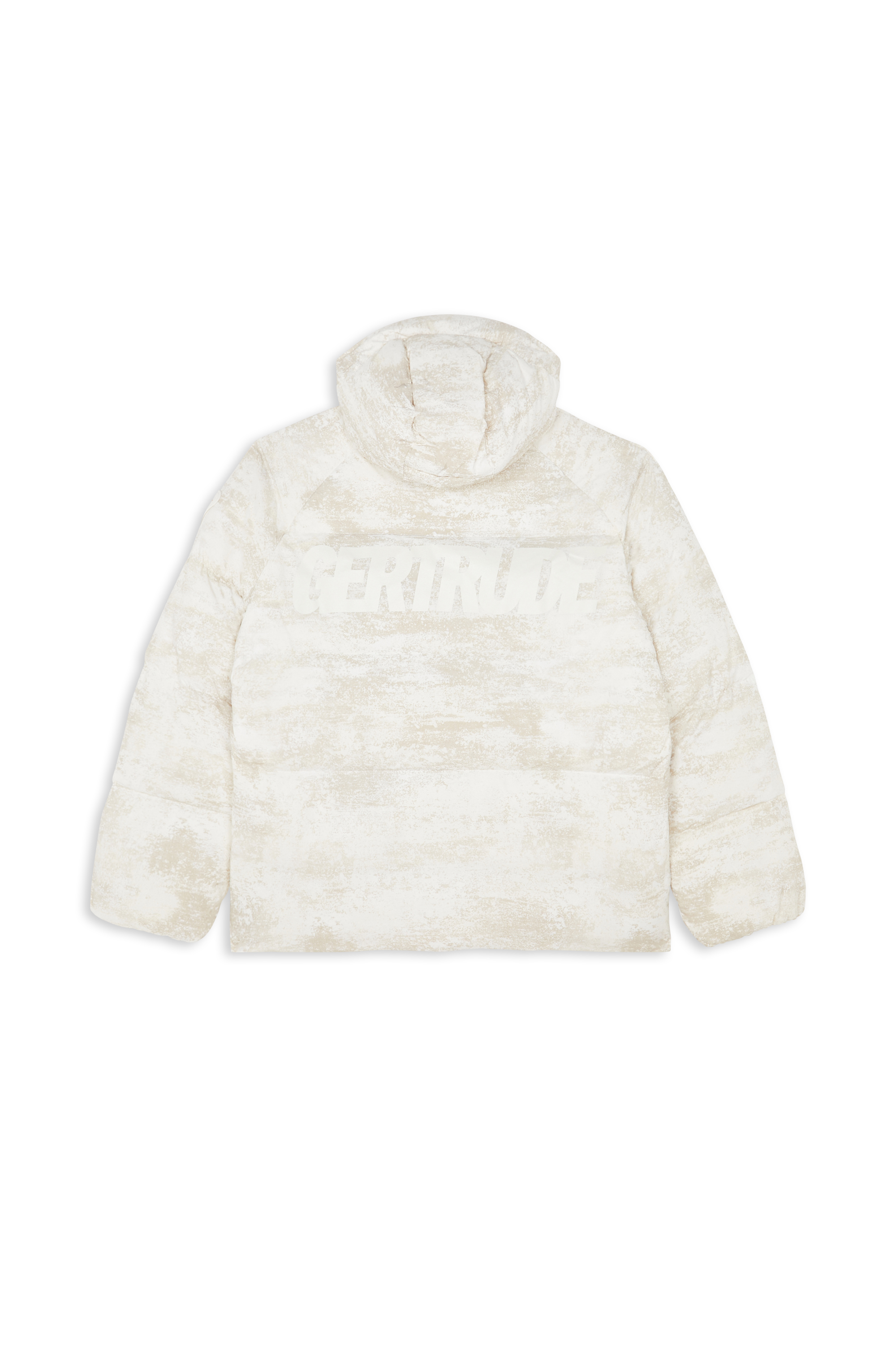 Lightweight quilted padded jacket with high neck Beige