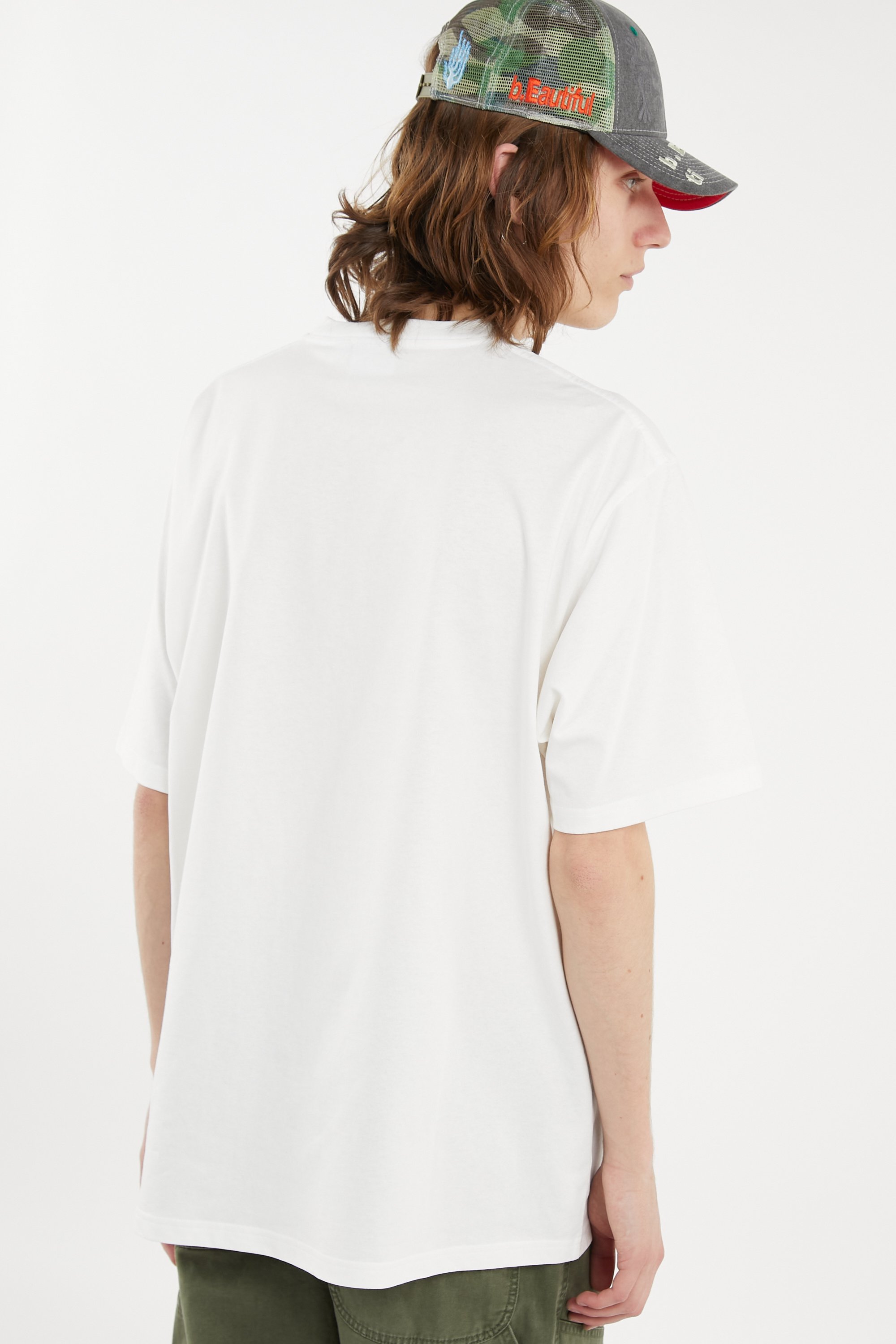 Regular-fit round-neck cotton T-shirt White