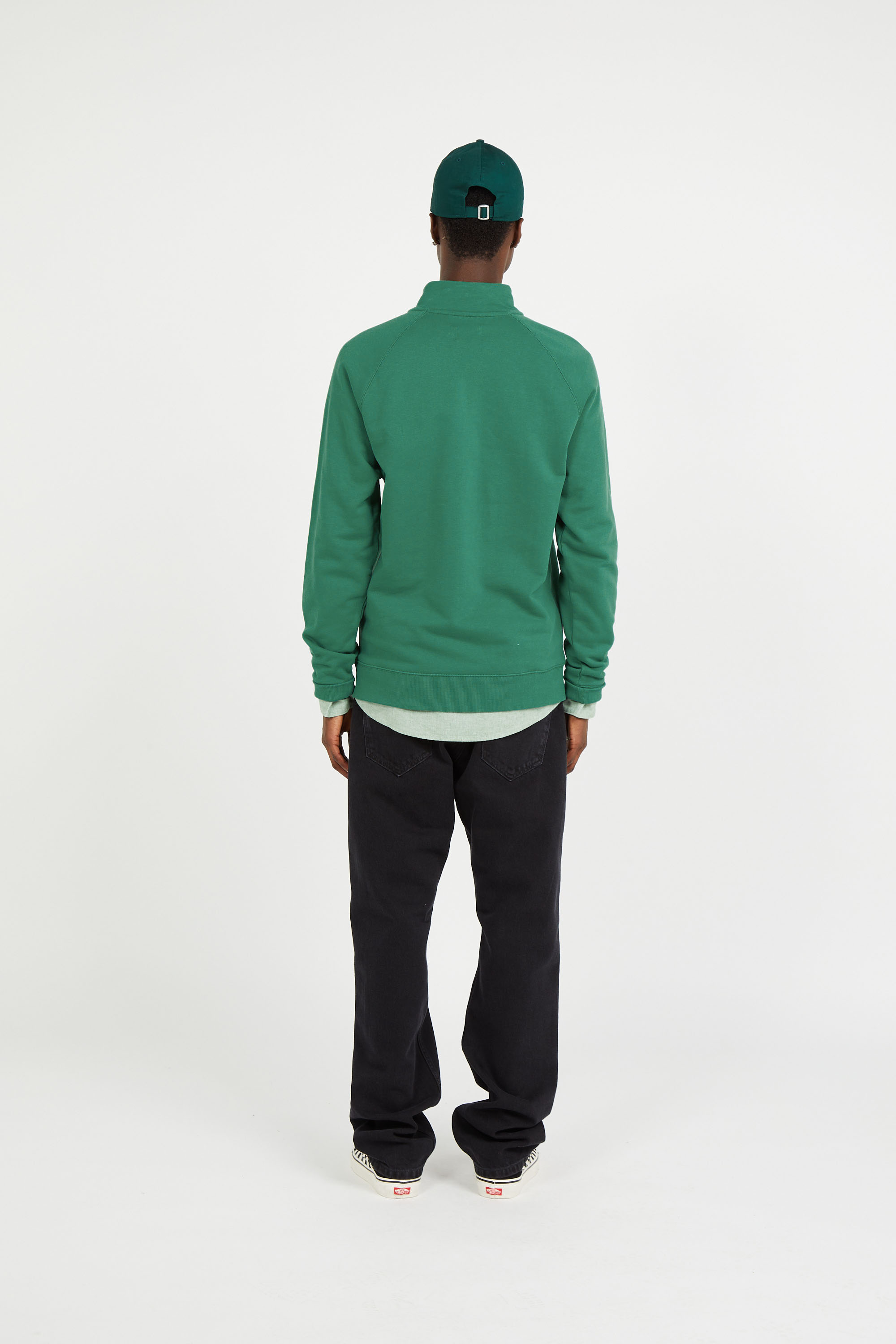 Slim-fit zip-up tracksuit top  Green
