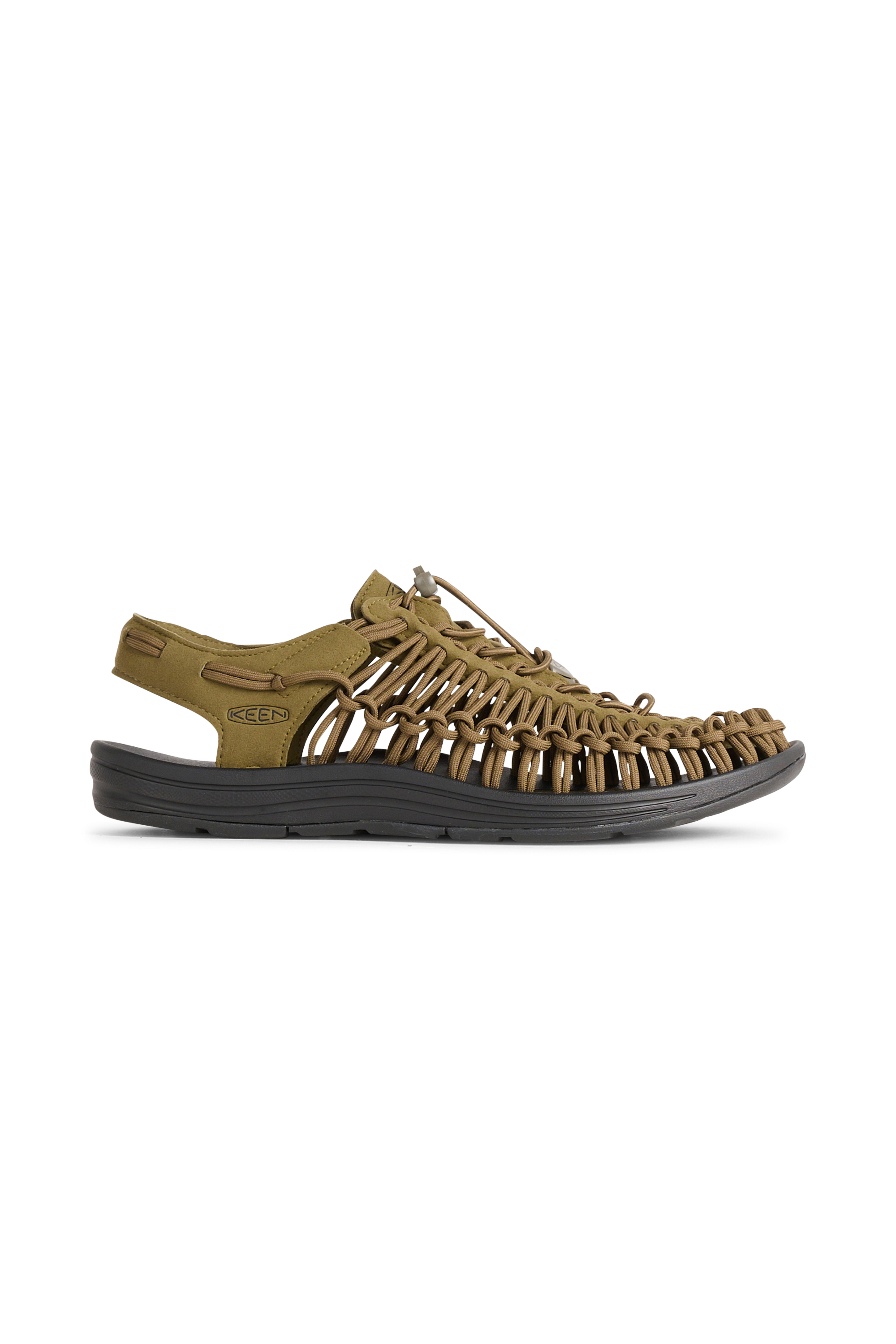 Flat furry sheepskin sandals Green