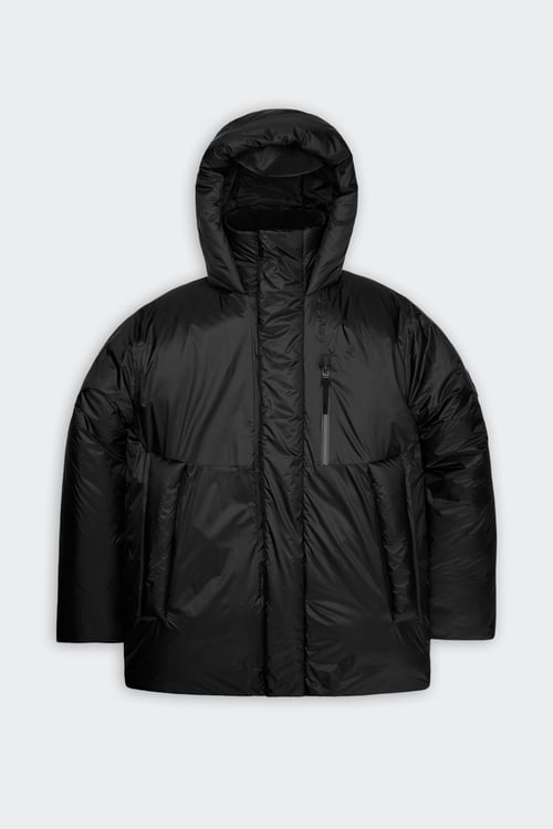 RAINS Lightweight quilted padded jacket with high neck Black